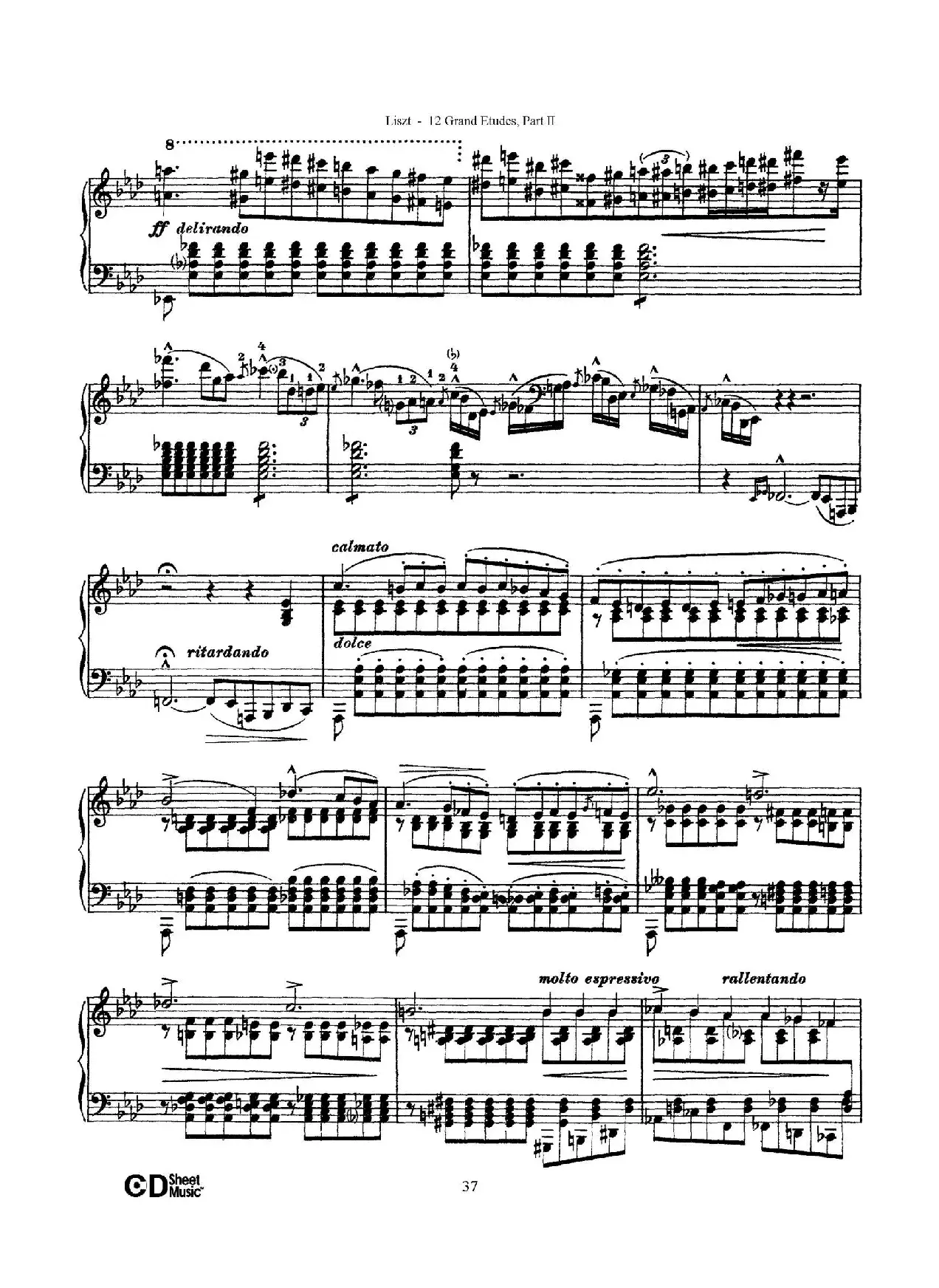 12 Grand Etudes S.137（12首华丽的练习曲·9）