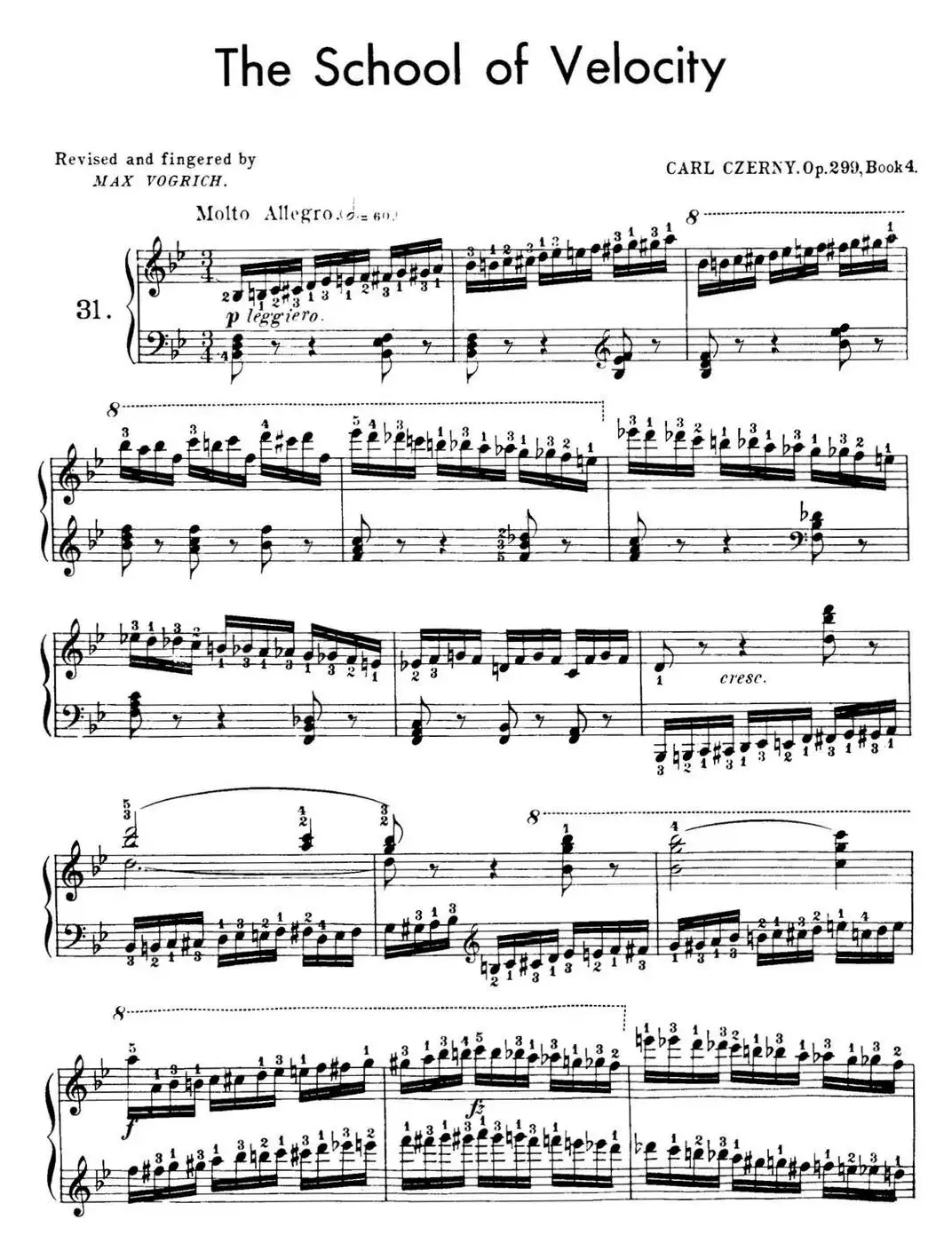40首车尔尼Op.299钢琴快速练习曲（NO.31）