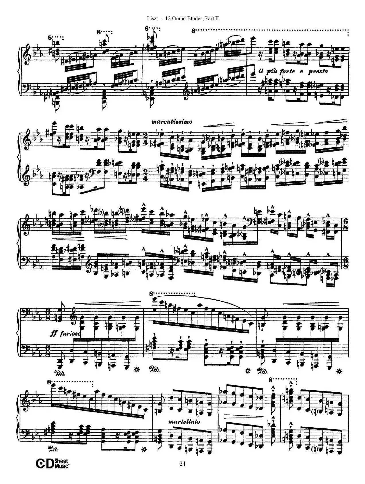 12 Grand Etudes S.137（12首华丽的练习曲·8）