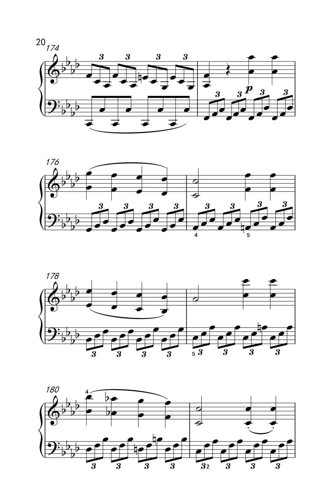 奏鸣曲 Opus 2 Nr.1 第四乐章（贝多芬奏鸣曲集 1）