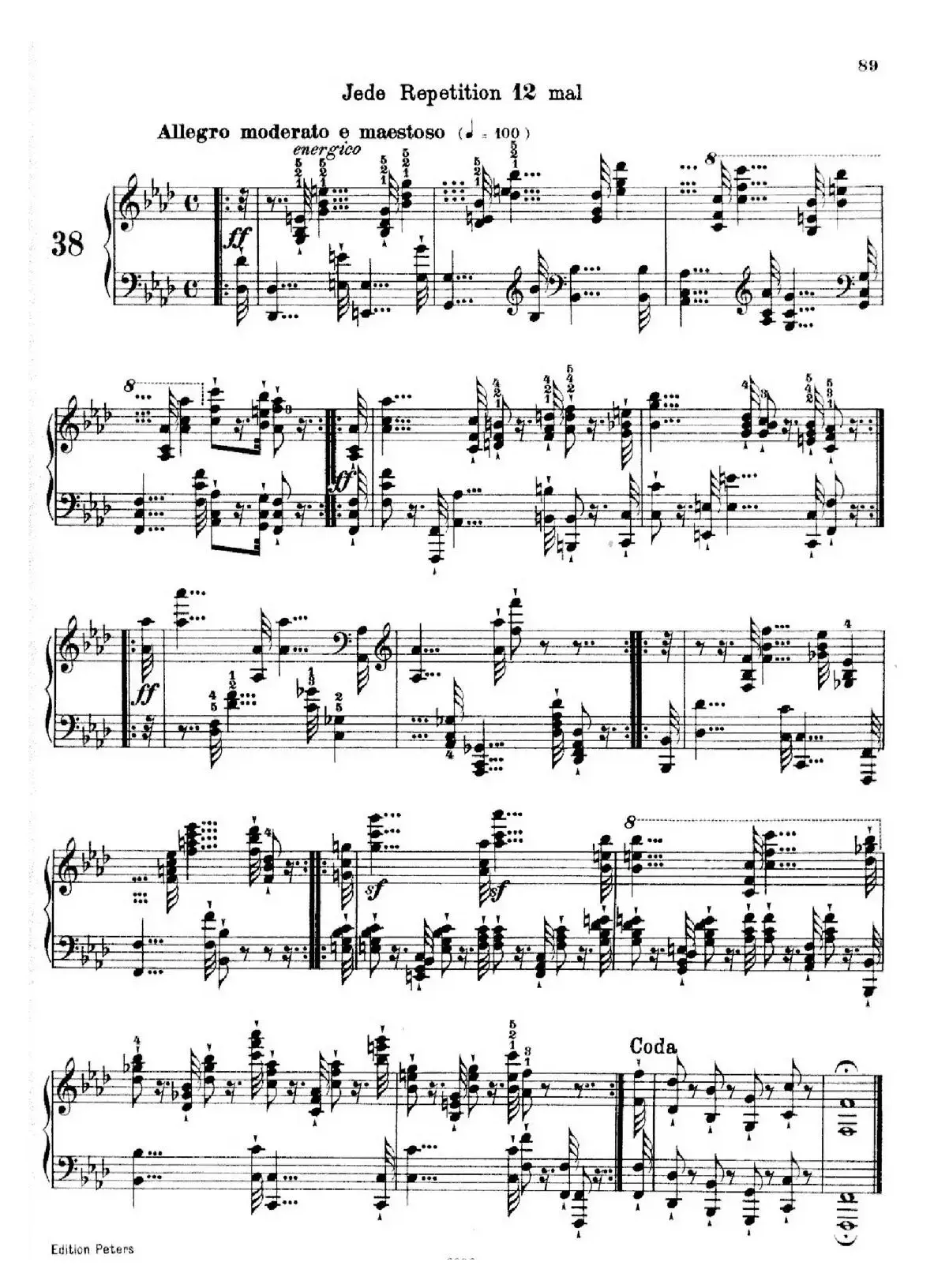 School of the Virtuoso Op.365（60首钢琴高级练习曲·38）