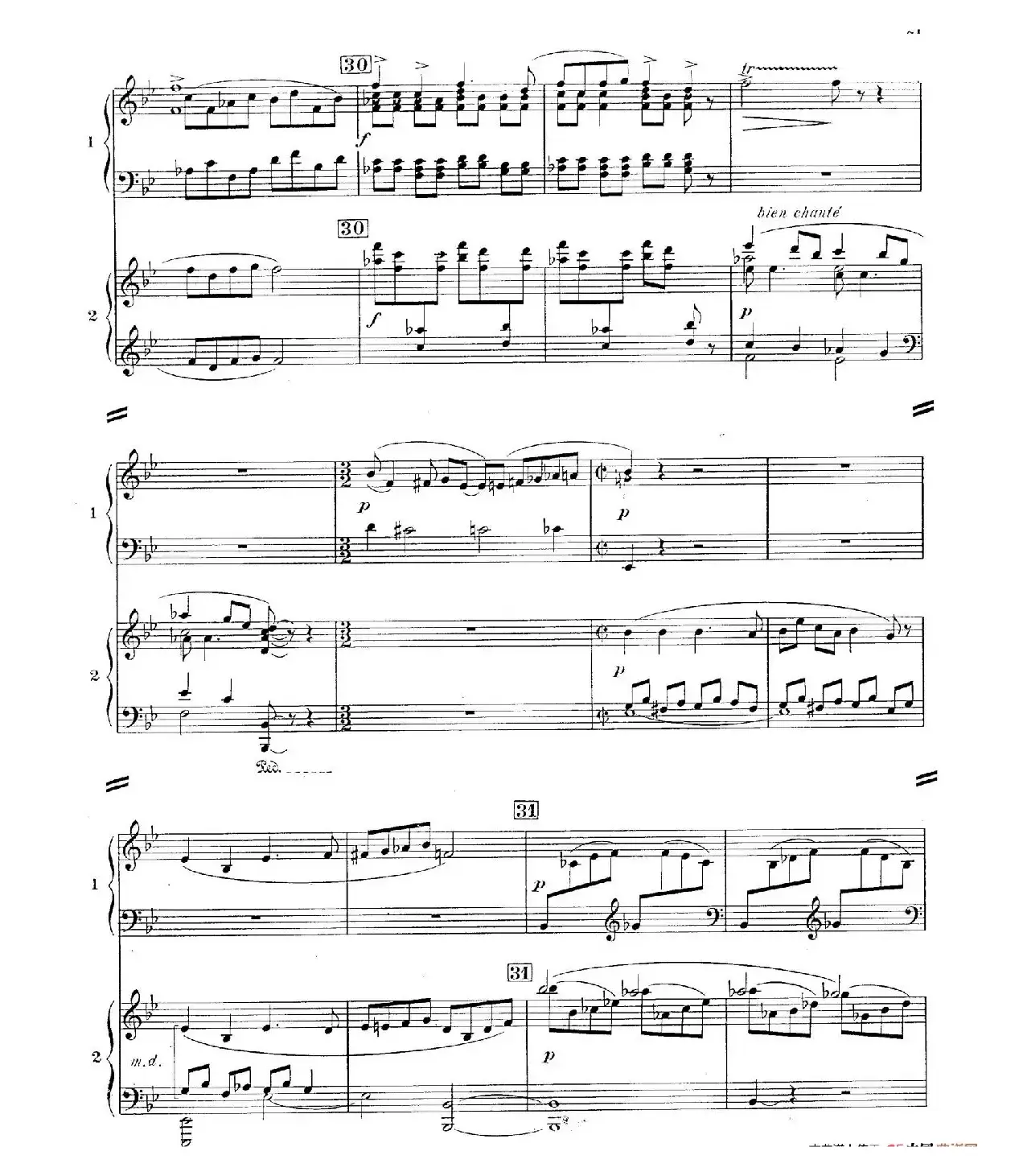 Concerto for 2 Pianos in d Minor（d小调双钢琴协奏曲· 第二乐章）