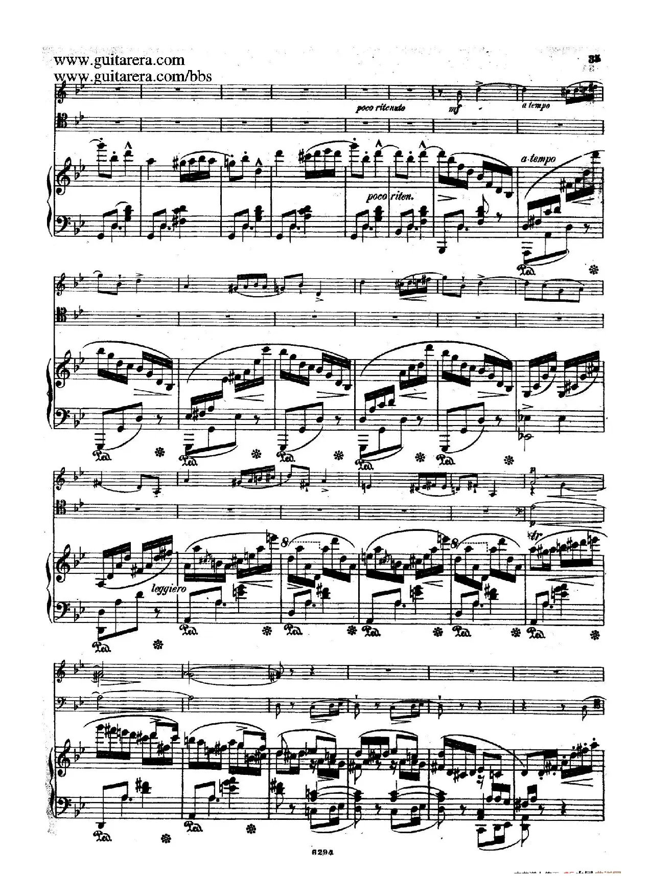 Piano Trio in g Minor Op.8（g小调钢琴三重奏）