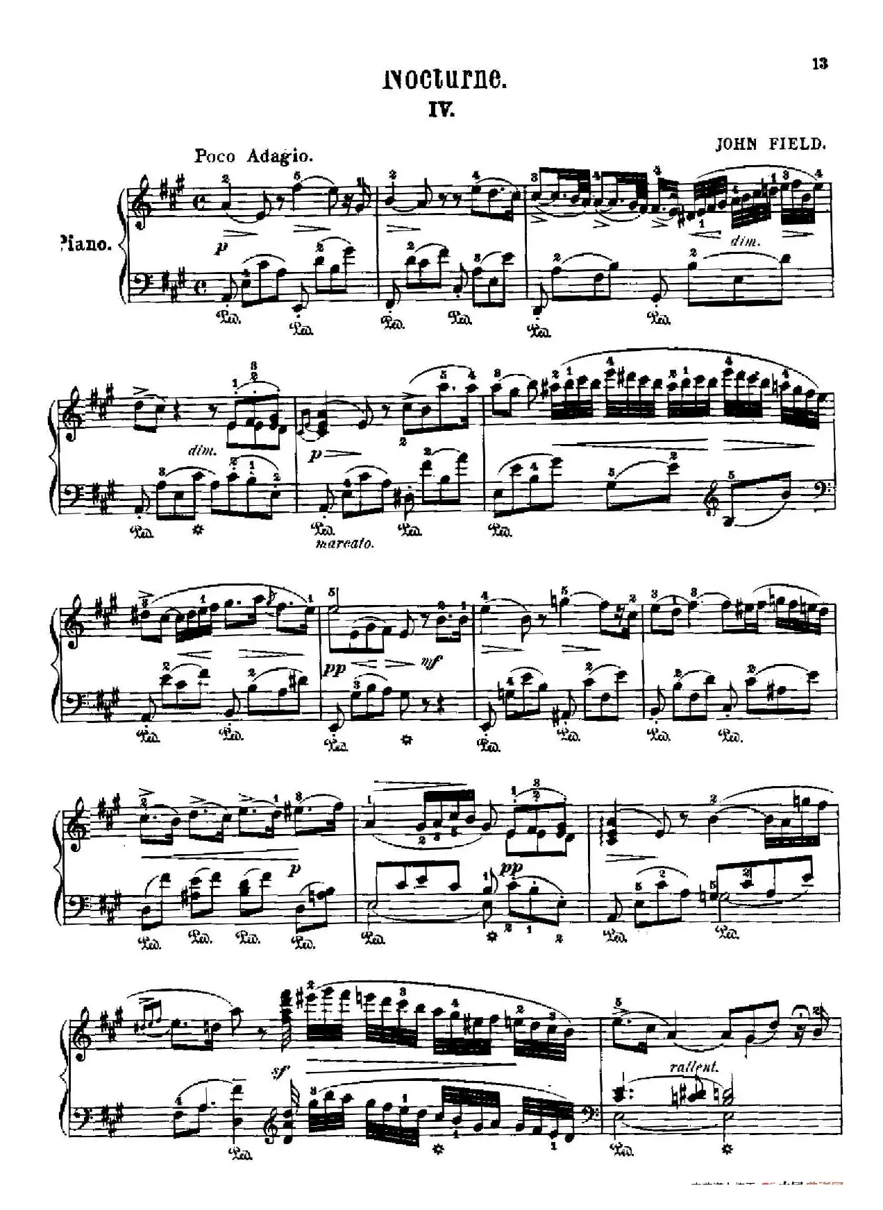 Nocturne No.4 in A Major （A大调第四号夜曲）