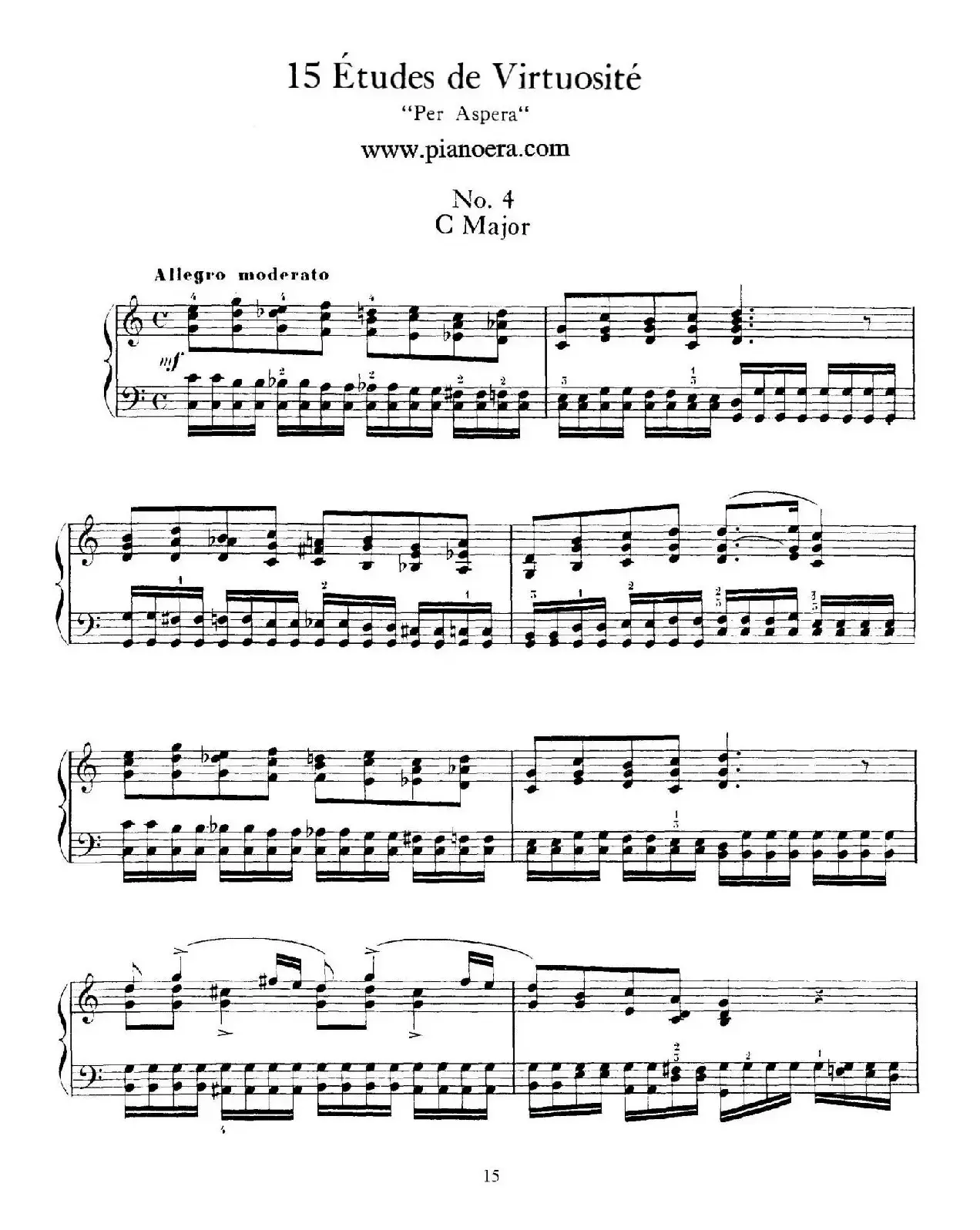 15 Etudes de Vortuosite Op.72（15首辉煌练习曲·4）