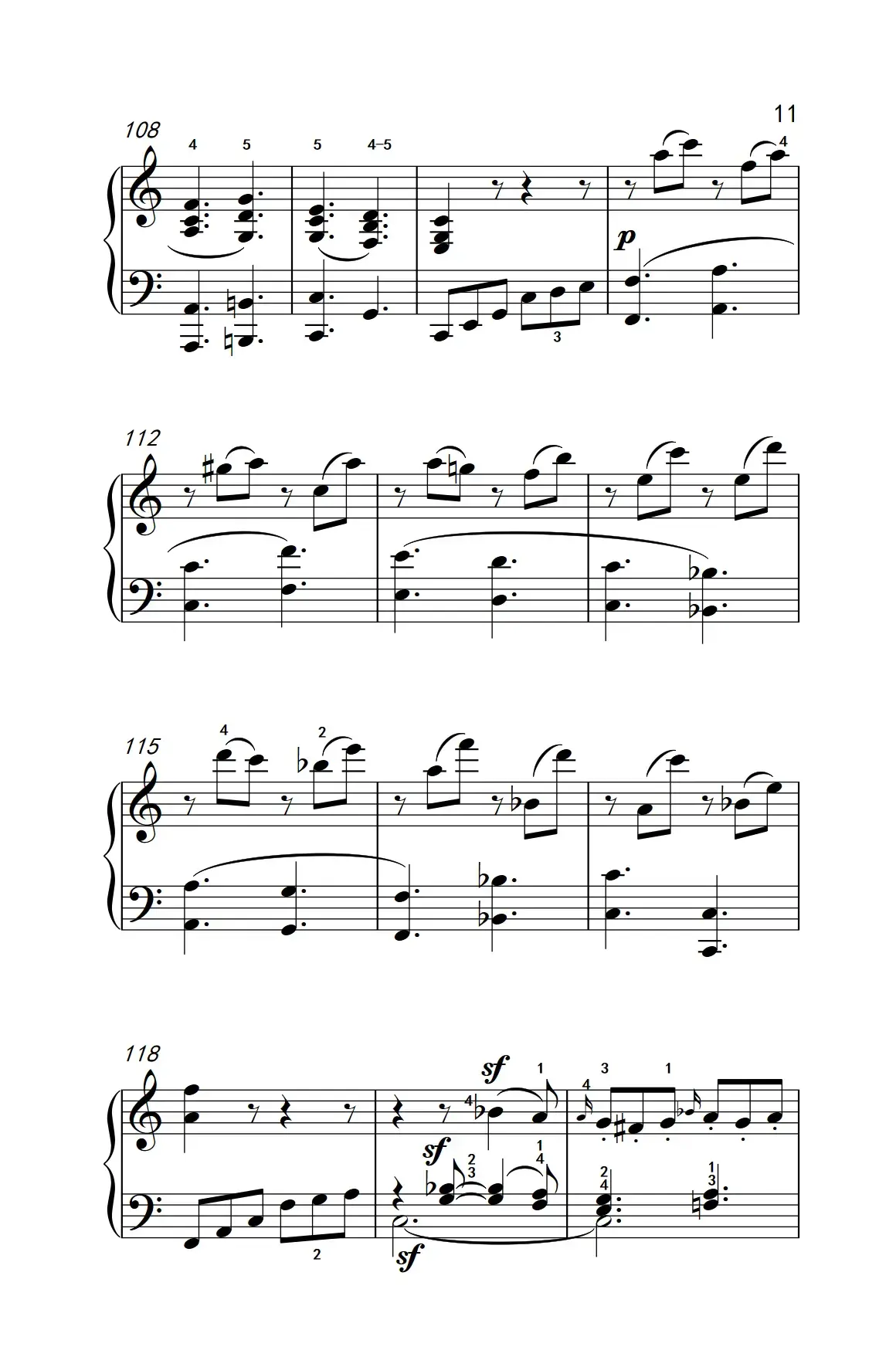 奏鸣曲 Opus 2 Nr.3 第四乐章（贝多芬奏鸣曲集 1）