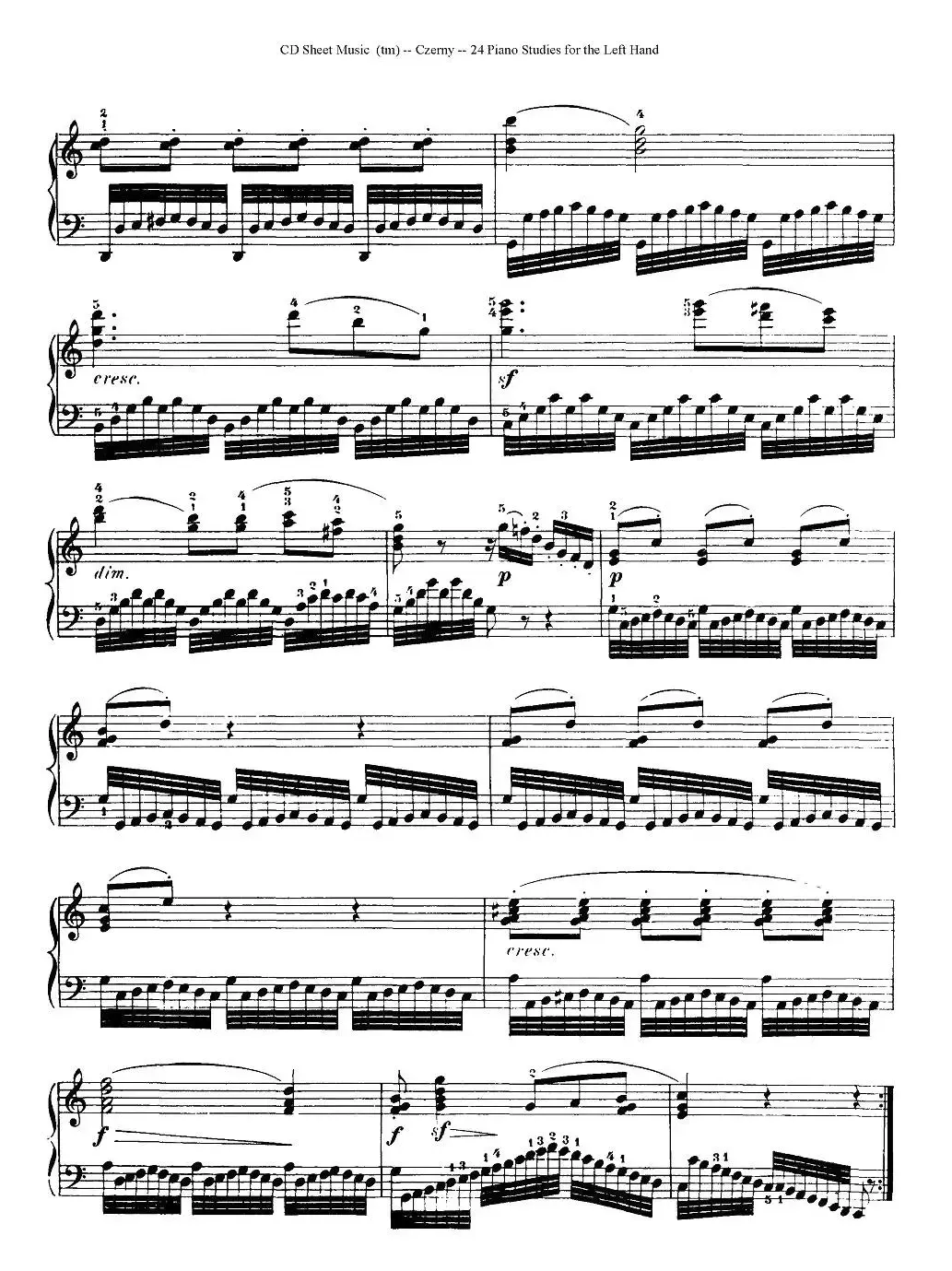 Czerny - 24 Piano Studie（17—24）（车尔尼 - 24首钢琴练习曲）