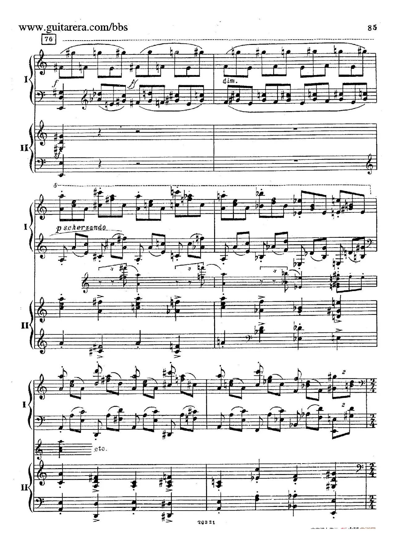 Rhapsody On A Theme Of Paganini Op.43（帕格尼尼主题狂想曲·双钢琴）（P61——87）