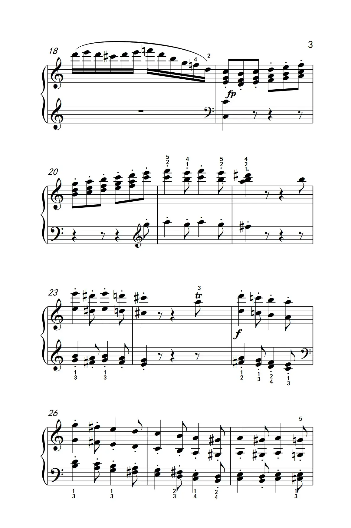 奏鸣曲 Opus 2 Nr.3 第四乐章（贝多芬奏鸣曲集 1）