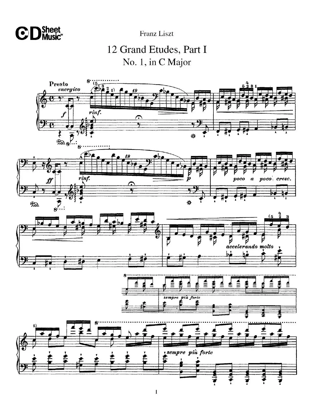 12 Grand Etudes S.137（12首华丽的练习曲·1）