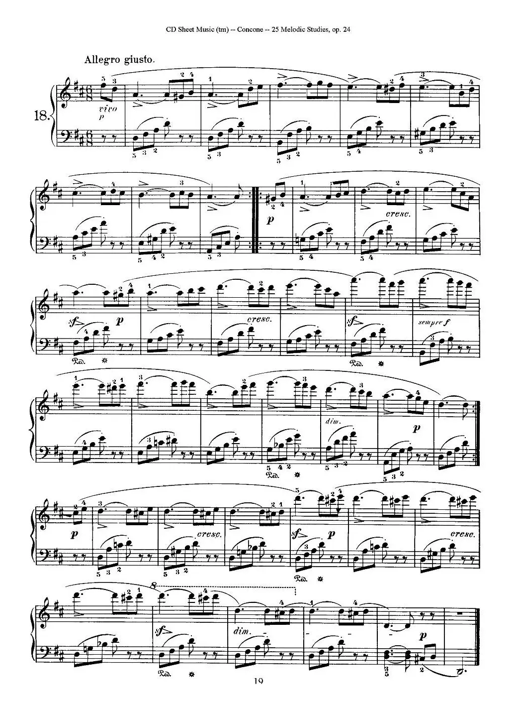 Concone - 25 Melodic Studies easy and progressive（16—20）