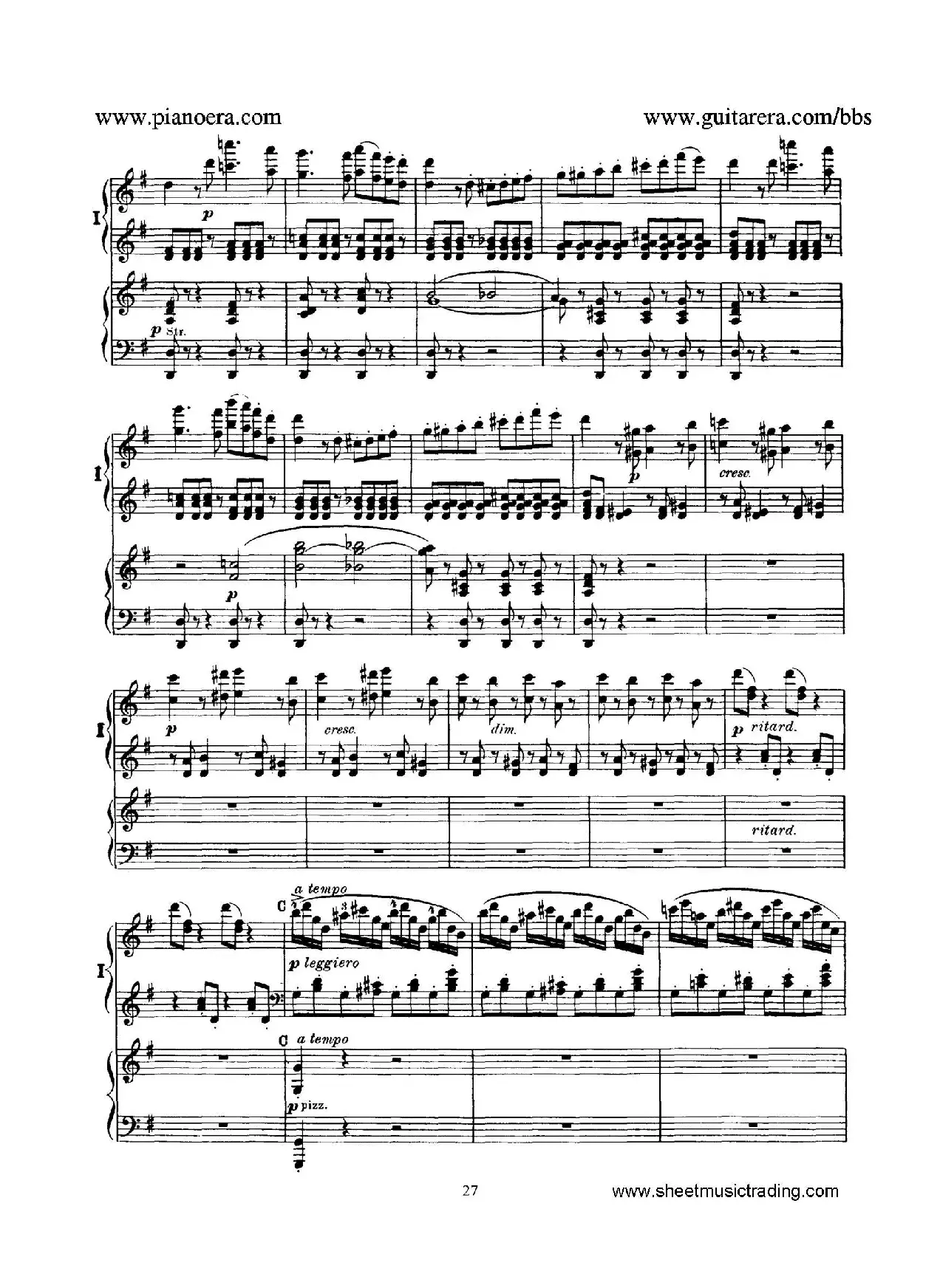 Piano Concerto No.1 in g Minor Op.25（g小调第一钢琴协奏曲·双钢琴）