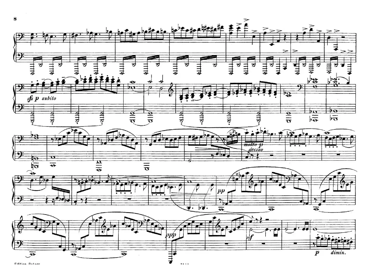 Deux Morceaux Pour Quatre Mains Op.43（2首四手联弹小品·1）