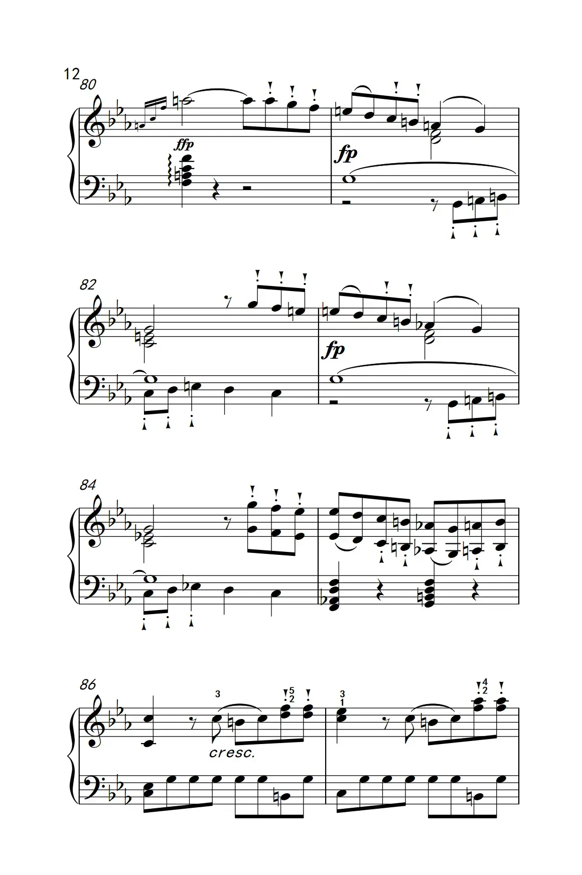 奏鸣曲 Opus 10 Nr.1 第三乐章（贝多芬奏鸣曲集 2）