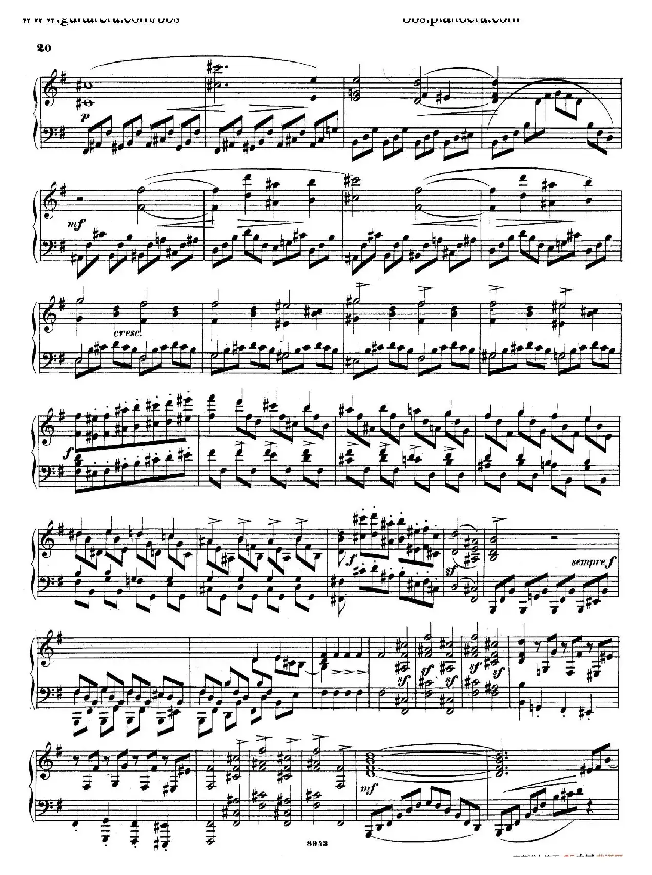 Piano Sonata in e Minor Op.28（e小调钢琴奏鸣曲）