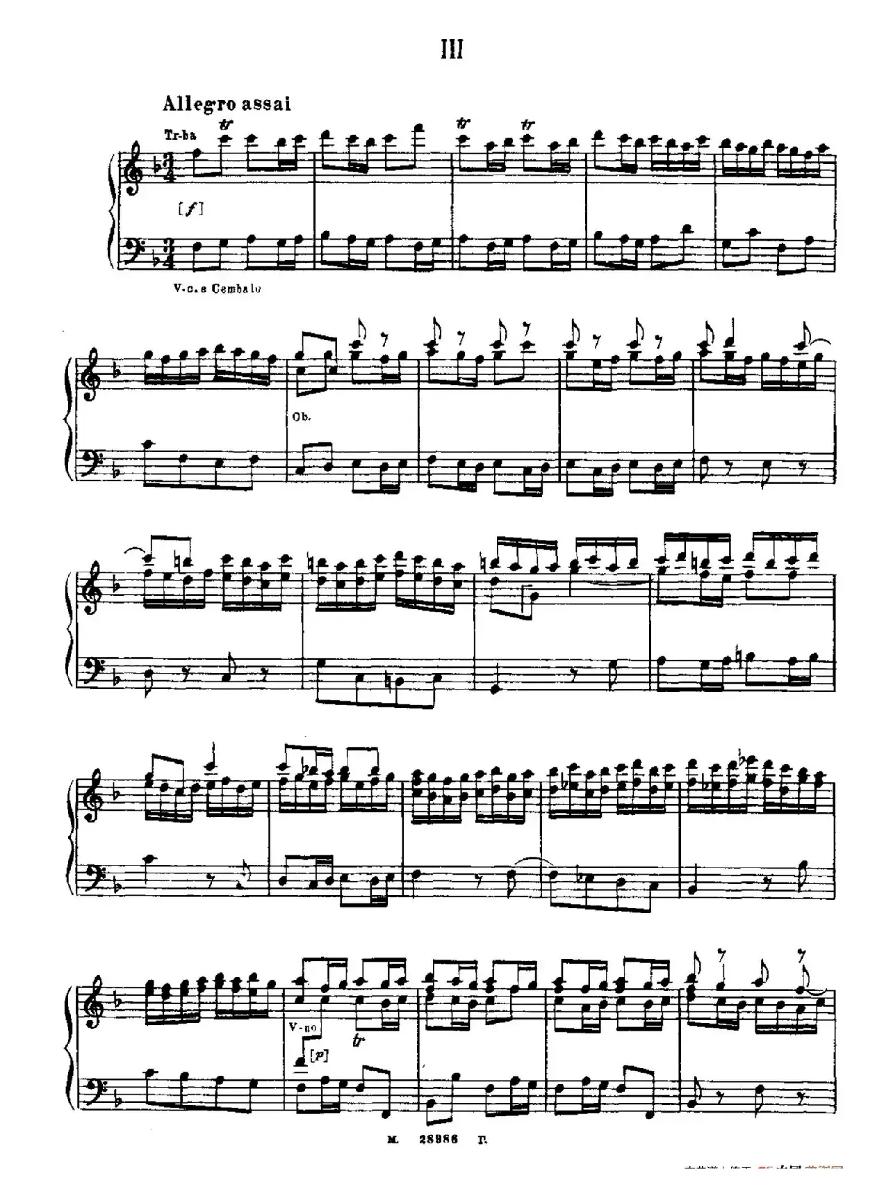 Brandenburg Concerto No.2 in F Major BWV.1047（F大调第二勃兰登堡协奏曲·钢琴独奏版）