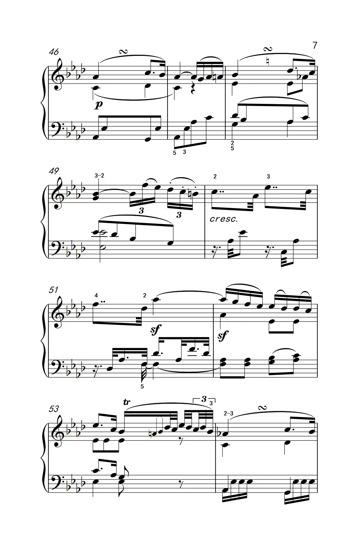 奏鸣曲 Opus 10 Nr.1 第二乐章（贝多芬奏鸣曲集 2）