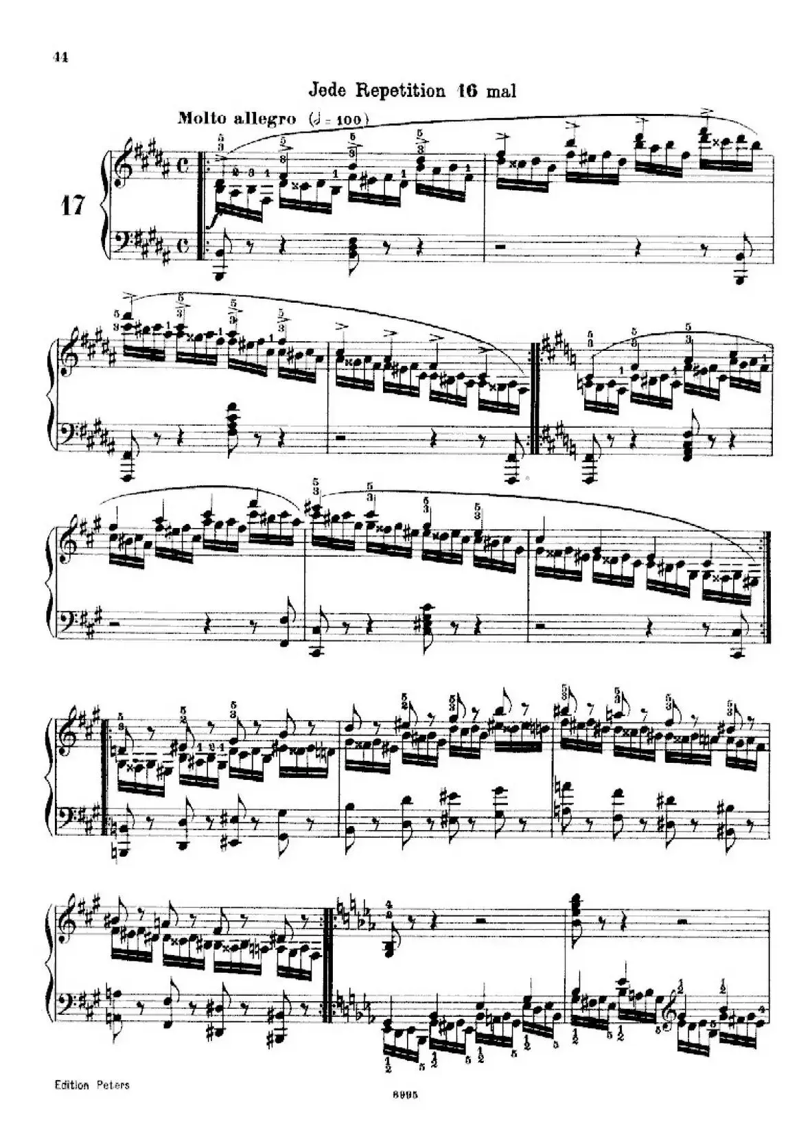 School of the Virtuoso Op.365（60首钢琴高级练习曲·17）