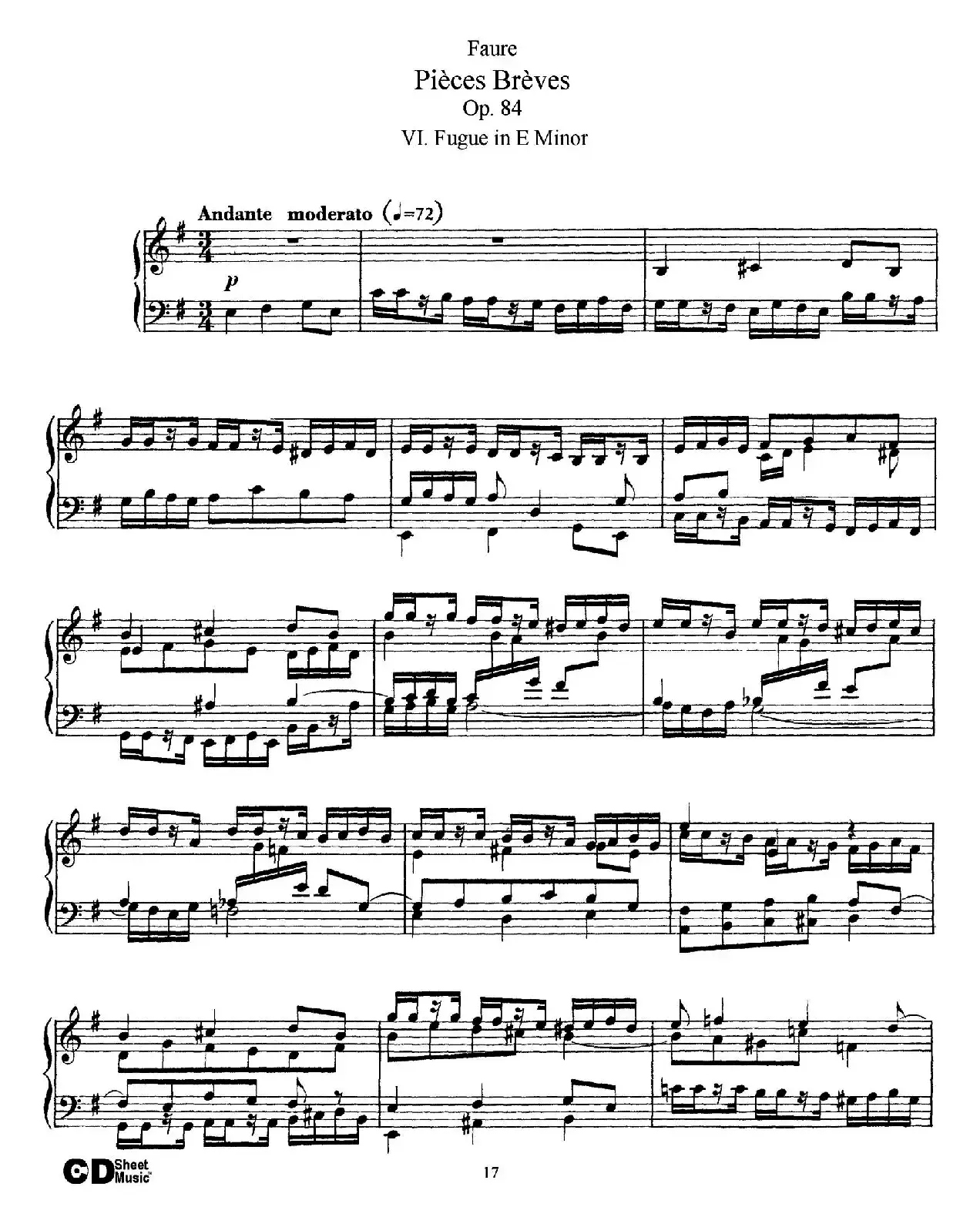 Pieces Breves Op.84（Ⅵ）