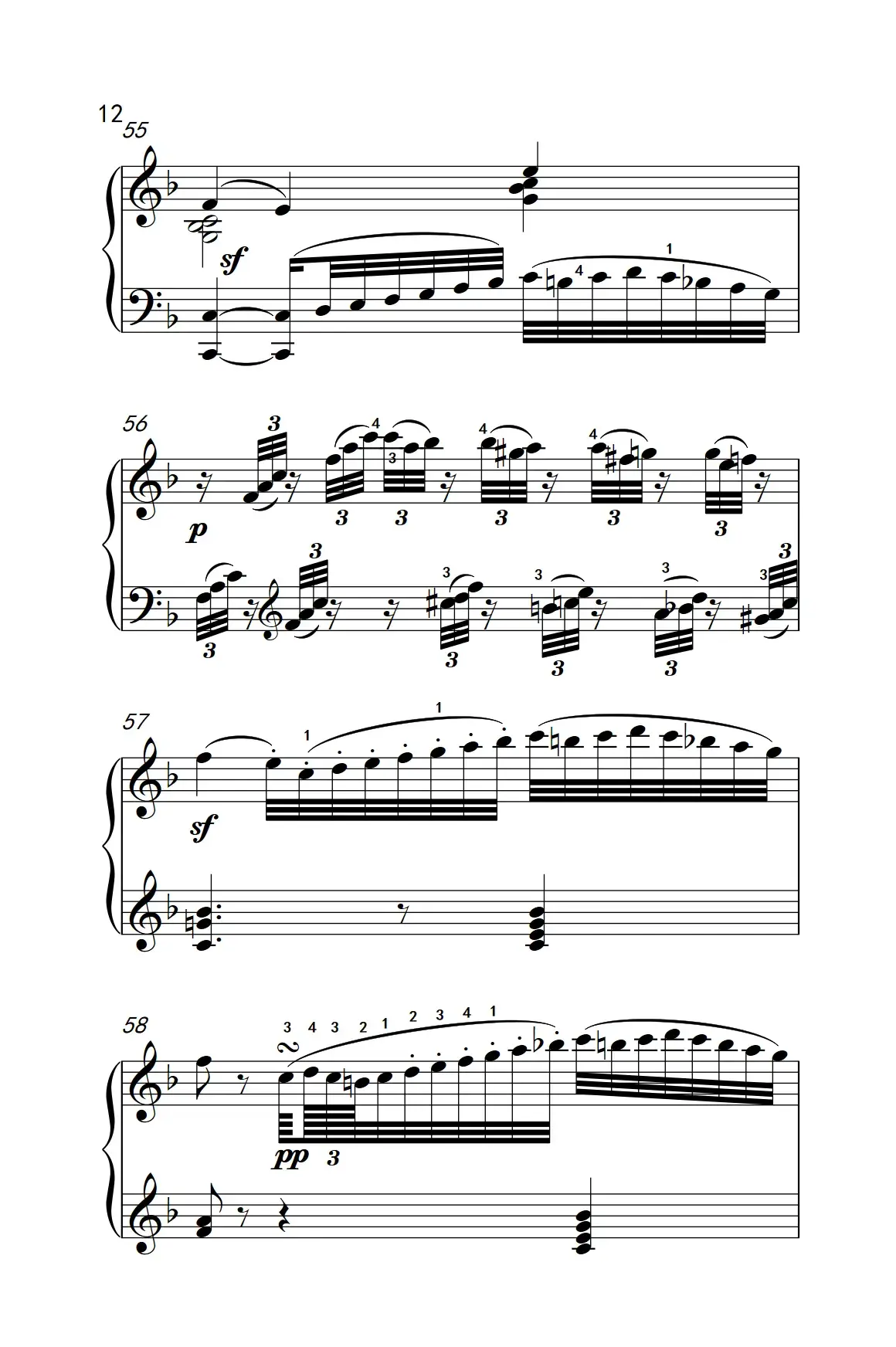 奏鸣曲 Opus 2 Nr.1 第二乐章（贝多芬奏鸣曲集 1）