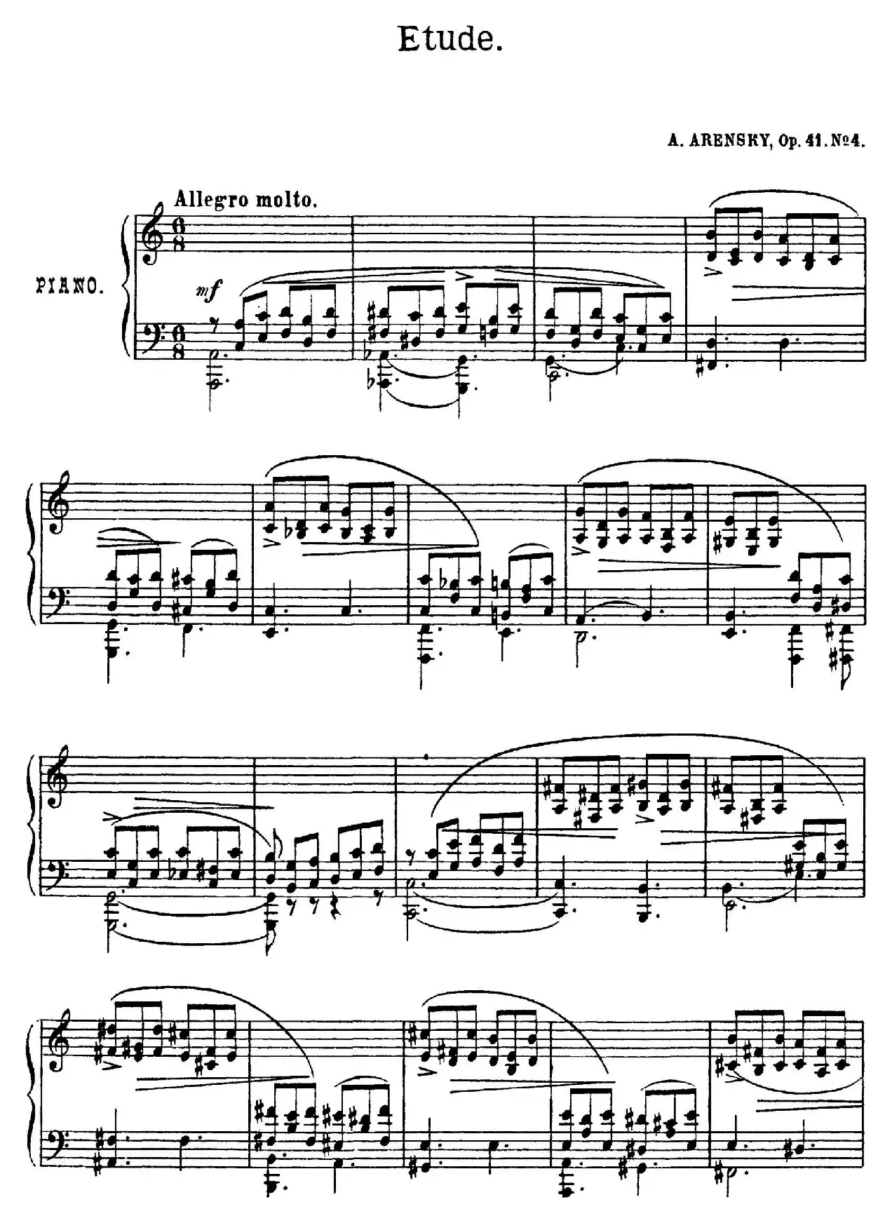 Quatre Etudes Op.41 Op.4（4首练习曲·4）