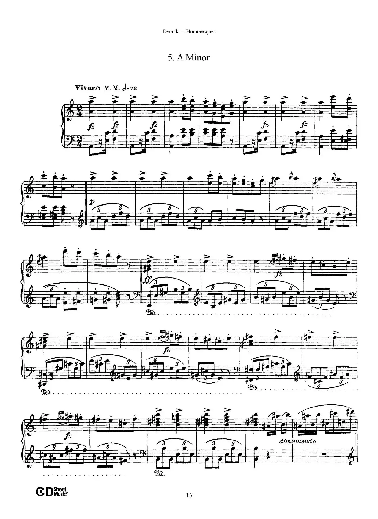 8 Humoresques Op.101（8首幽默曲·5）