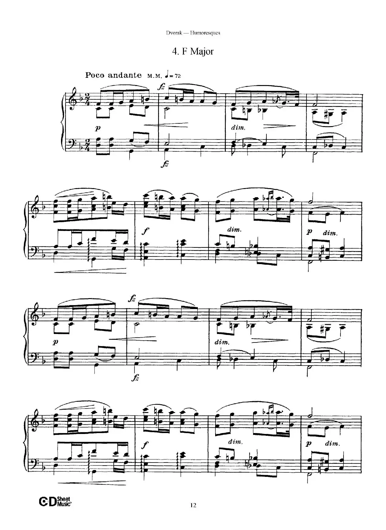 8 Humoresques Op.101（8首幽默曲·4）