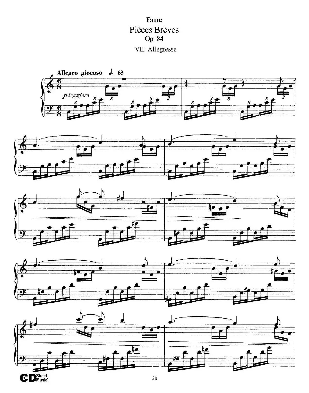 Pieces Breves Op.84（Ⅶ）