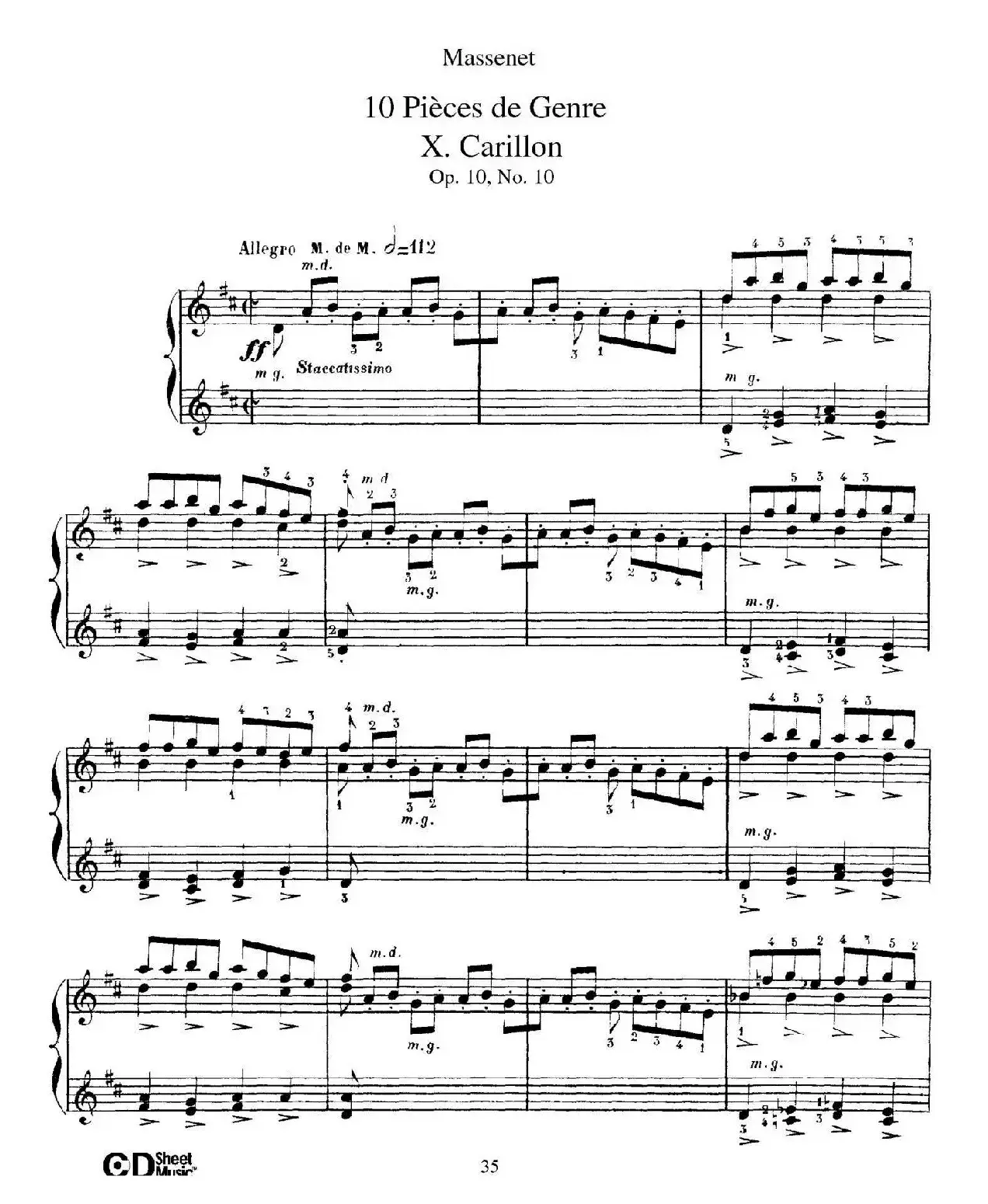 Dix Pièces de Genre Op.10（10首个性小品·Ⅹ）