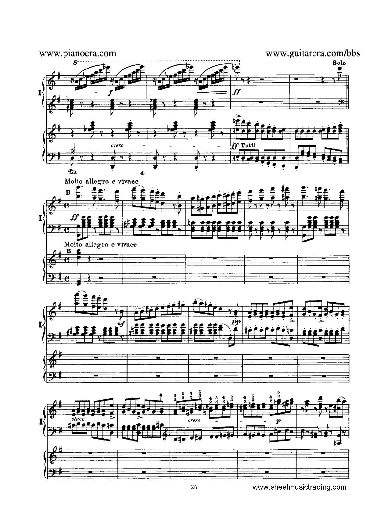 Piano Concerto No.1 in g Minor Op.25（g小调第一钢琴协奏曲·双钢琴）