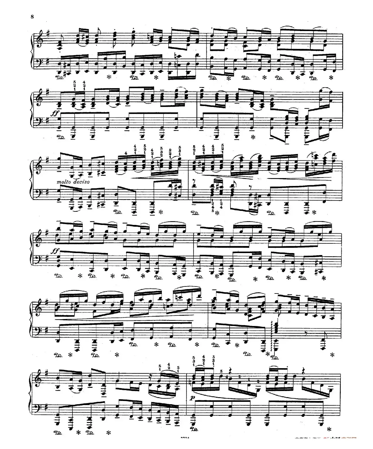 Brandenburg Concerto No.3 in G Major BWV.1048（G大调第三勃兰登堡协奏曲·钢琴独奏版）