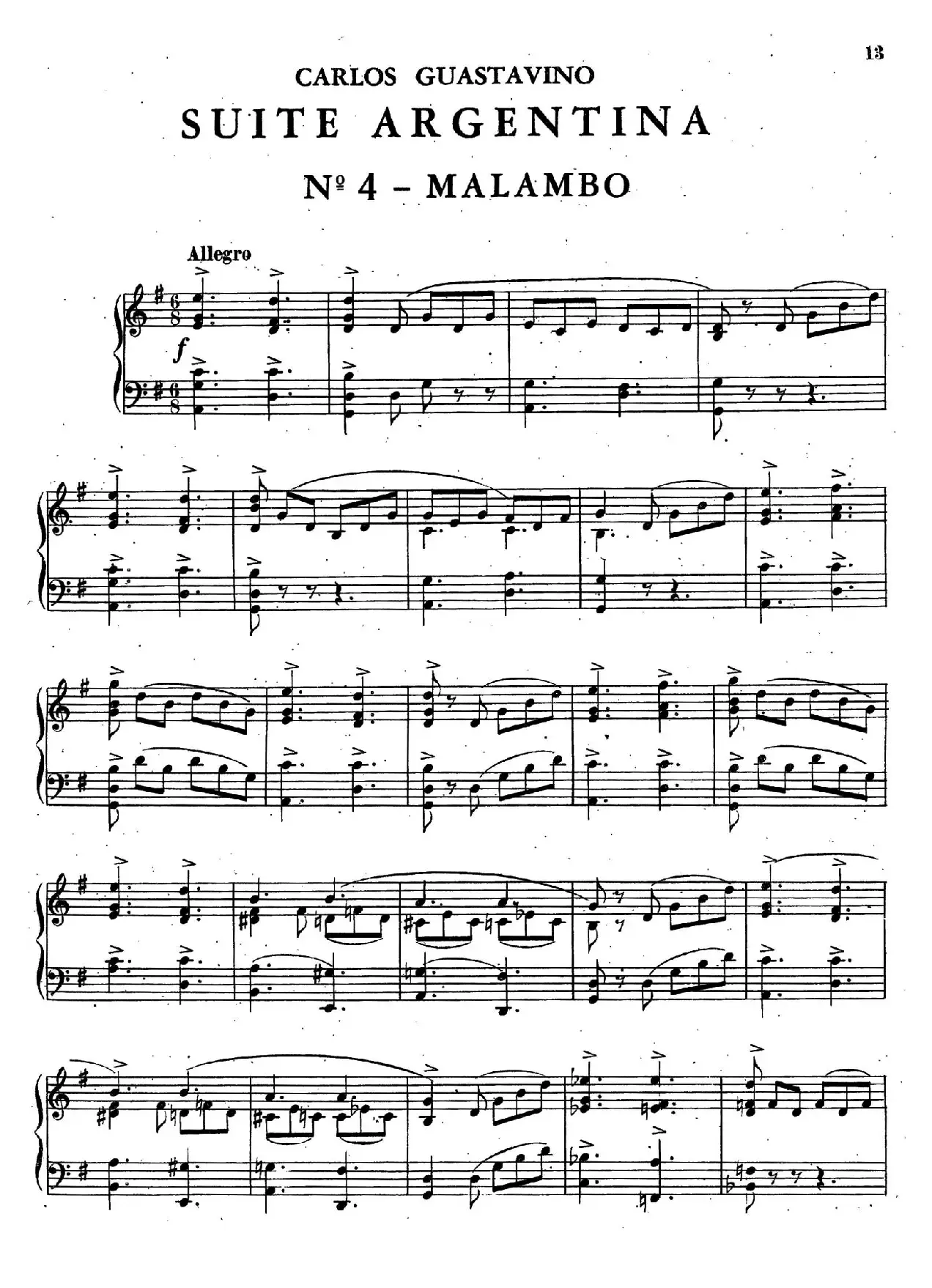 Suite Argentina（阿根廷组曲 No.4）