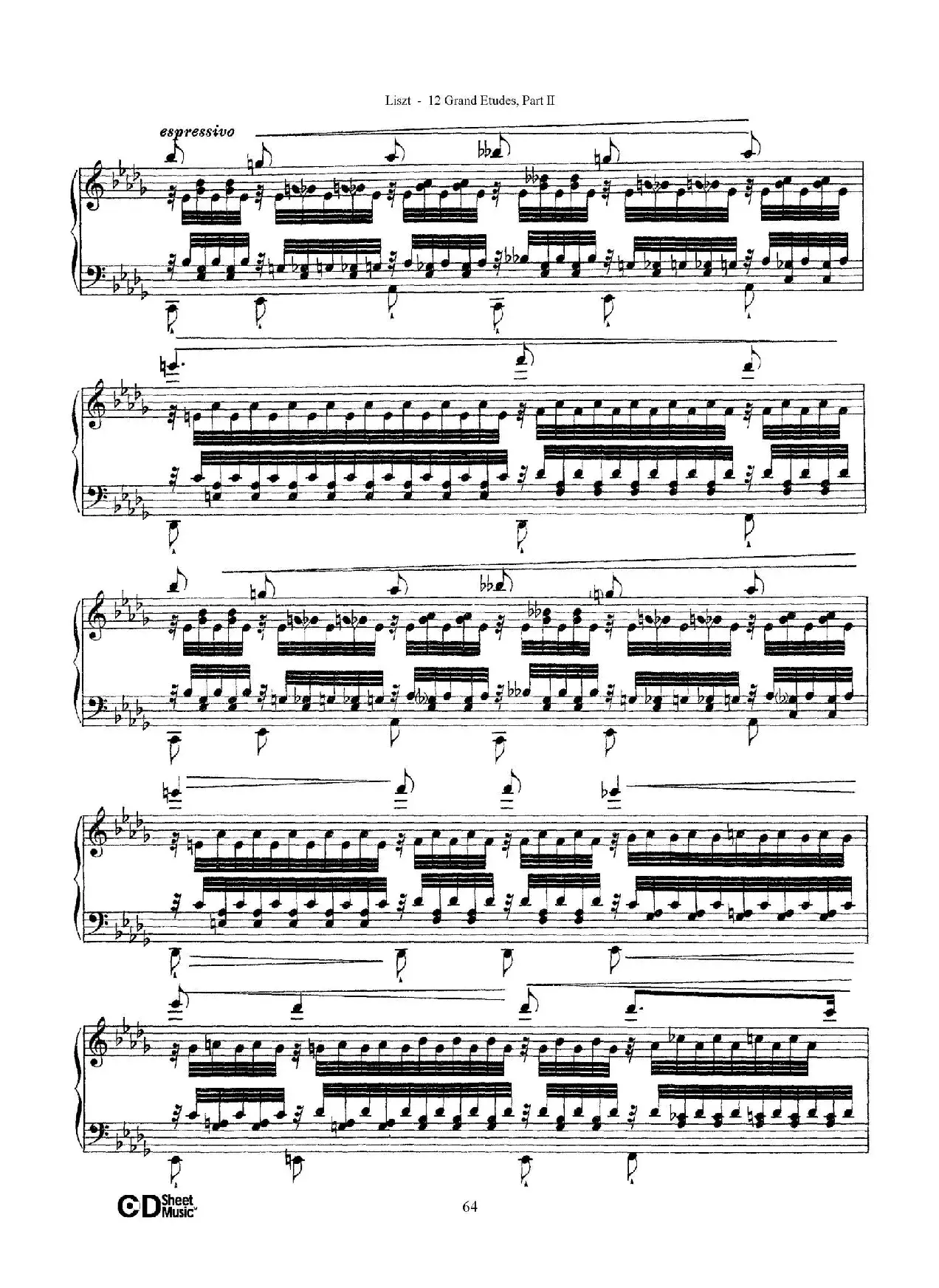 12 Grand Etudes S.137（12首华丽的练习曲·12）