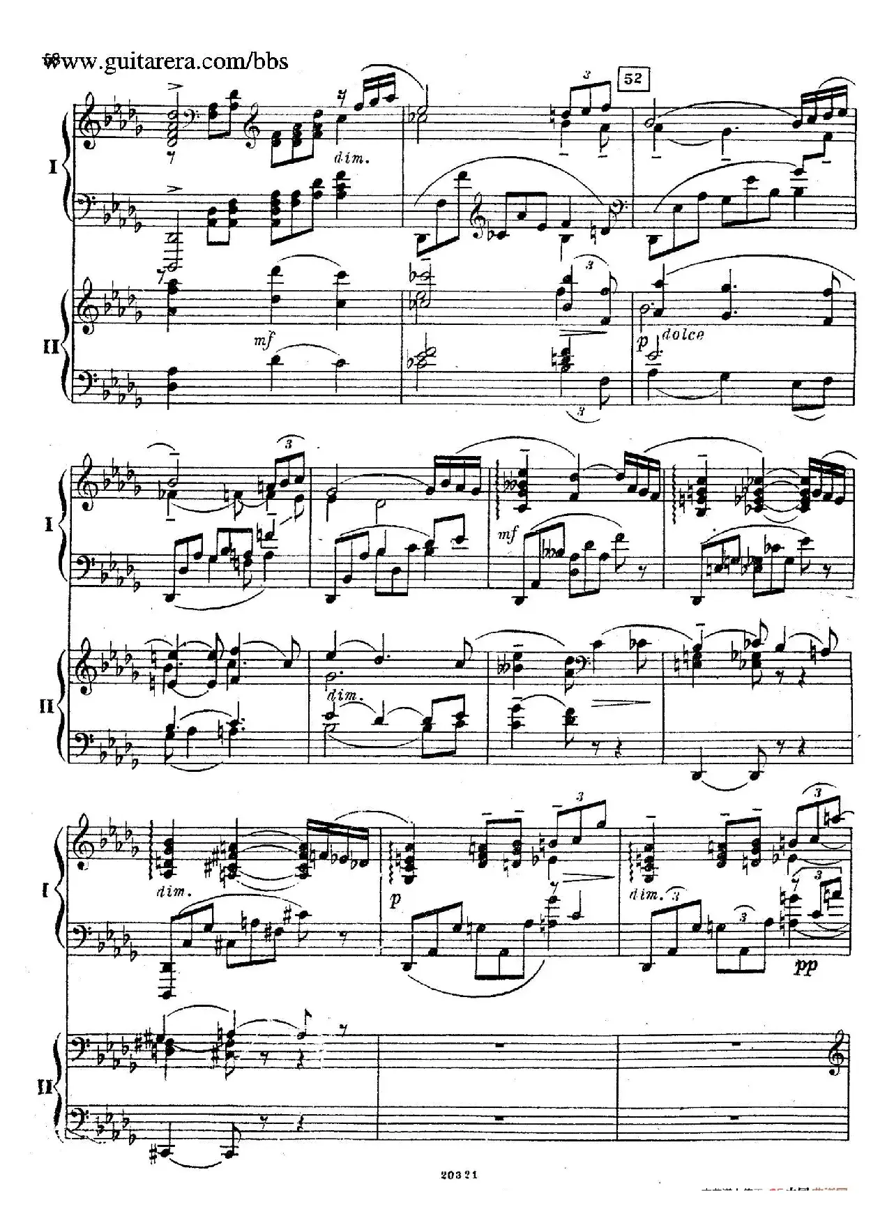 Rhapsody On A Theme Of Paganini Op.43（帕格尼尼主题狂想曲·双钢琴）（P41——60）