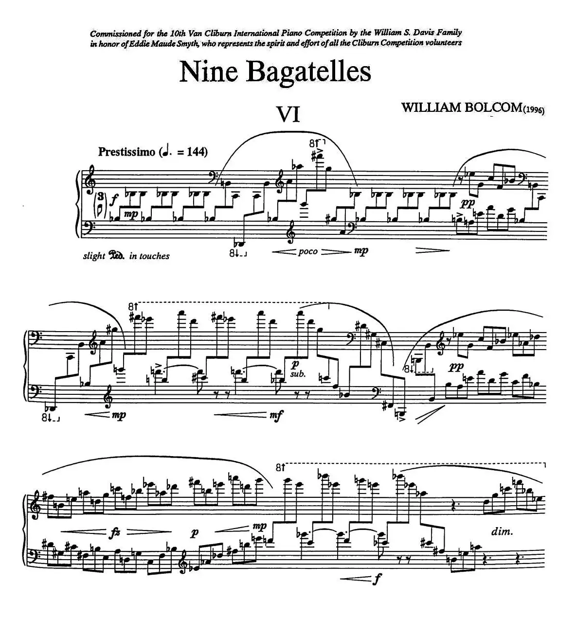 Nine Bagatelles （9首小品）（Ⅵ）