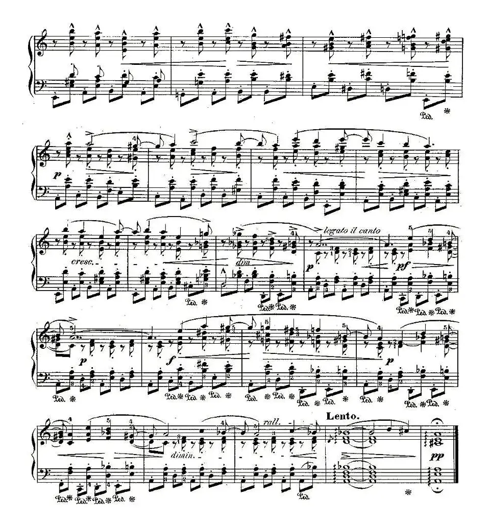 肖邦钢琴练习曲，Op.25之四