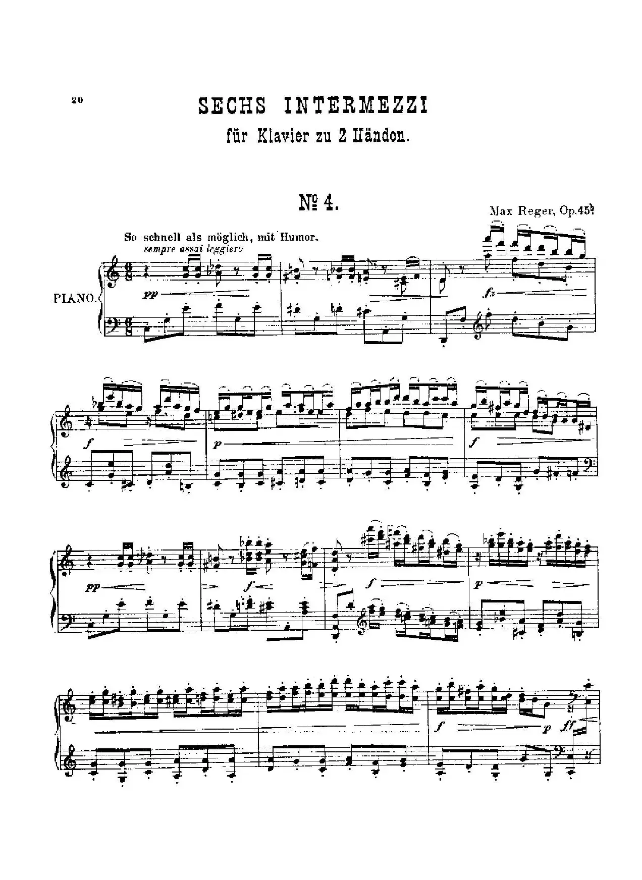 Six Intermezzi Op.45（6首间奏曲·4）