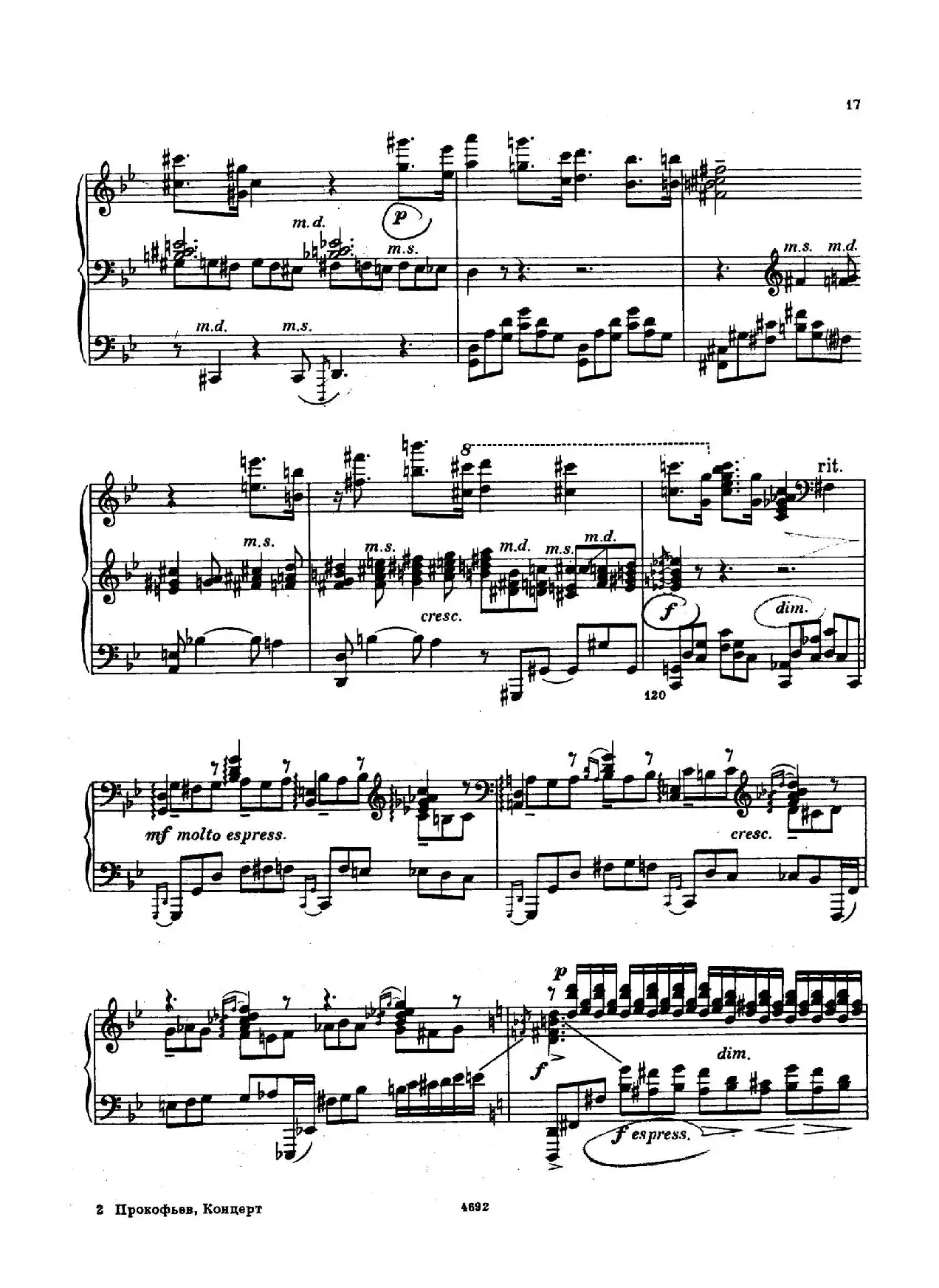 Piano Concerto No.2 in g Minor Op.16（g小调第二钢琴协奏曲·Ⅰ·双钢琴）