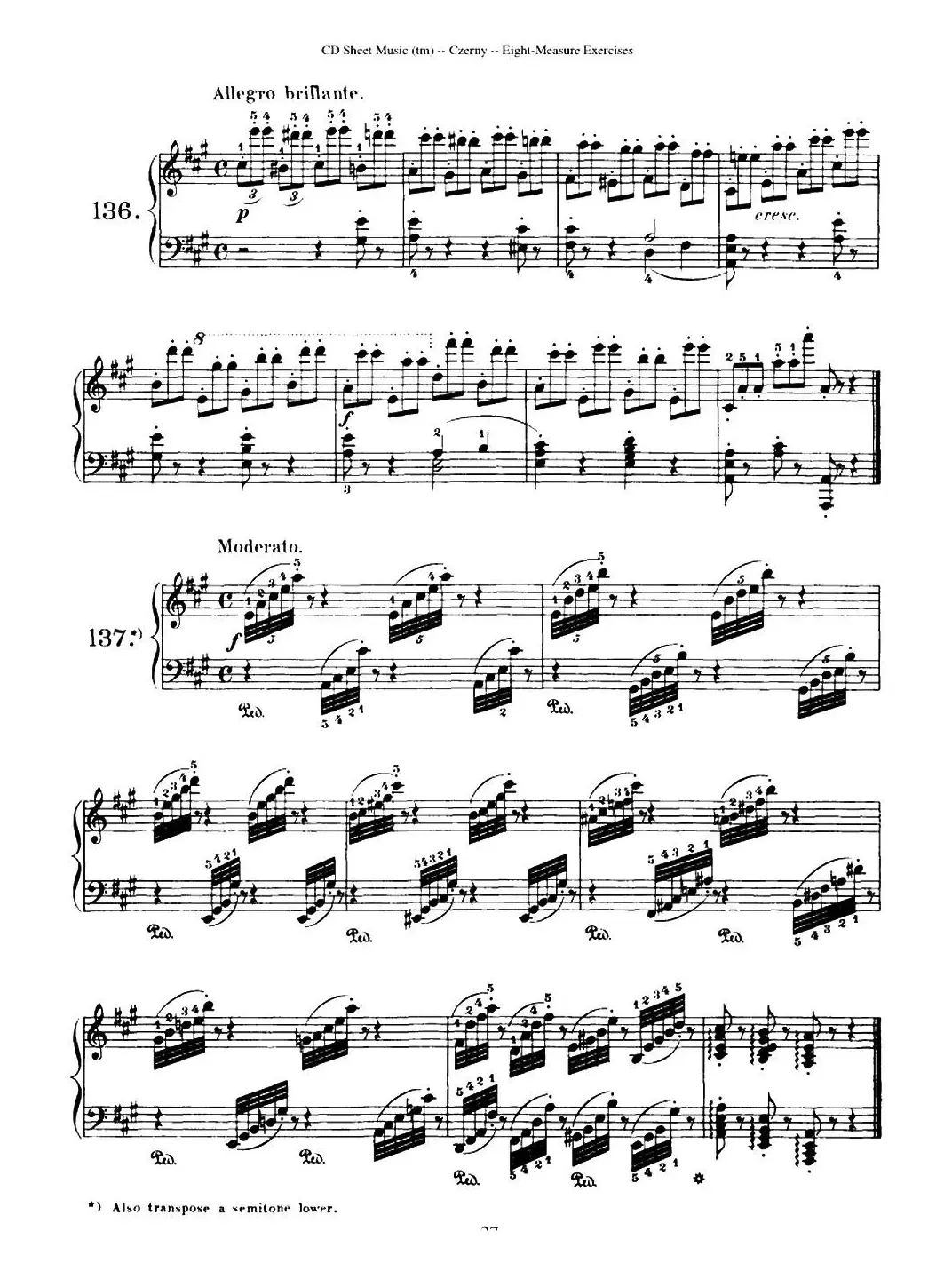 160 Eight- Measure Exercises.Op.821（车尔尼160首钢琴八小节练习曲（122——141））