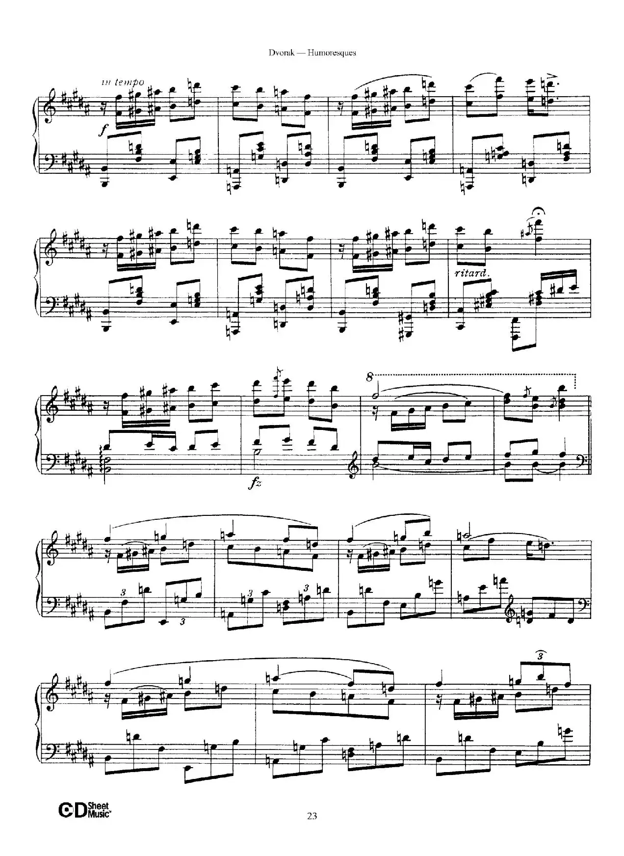 8 Humoresques Op.101（8首幽默曲·6）