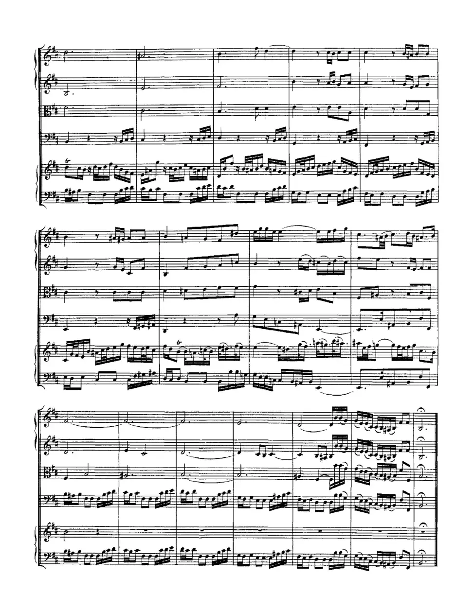 Harpsichd Concerto in D Maj BWV 1054（D大调第三号古钢琴协奏曲·总谱）