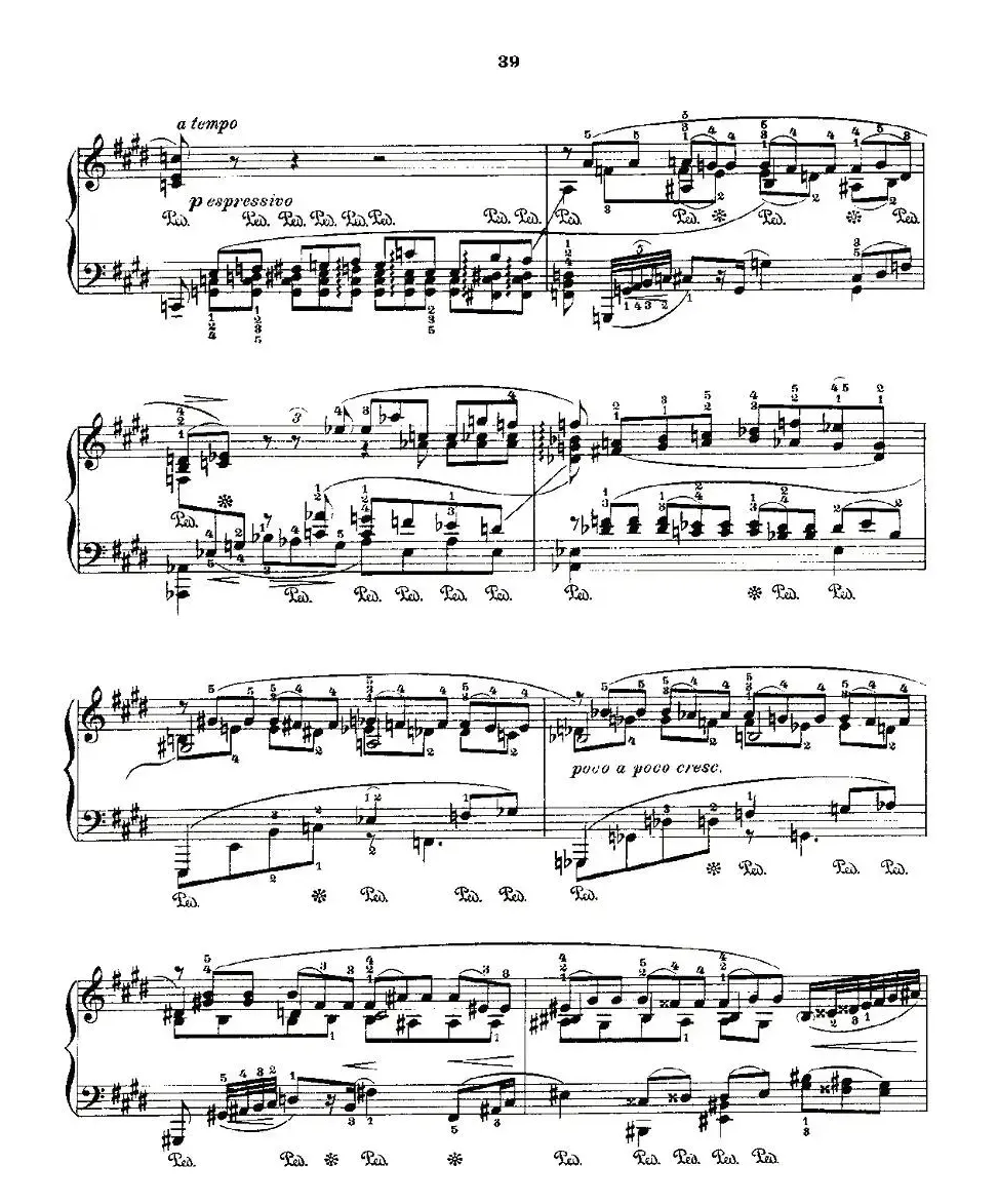 肖邦《练习曲》Fr.Chopin No 2-1