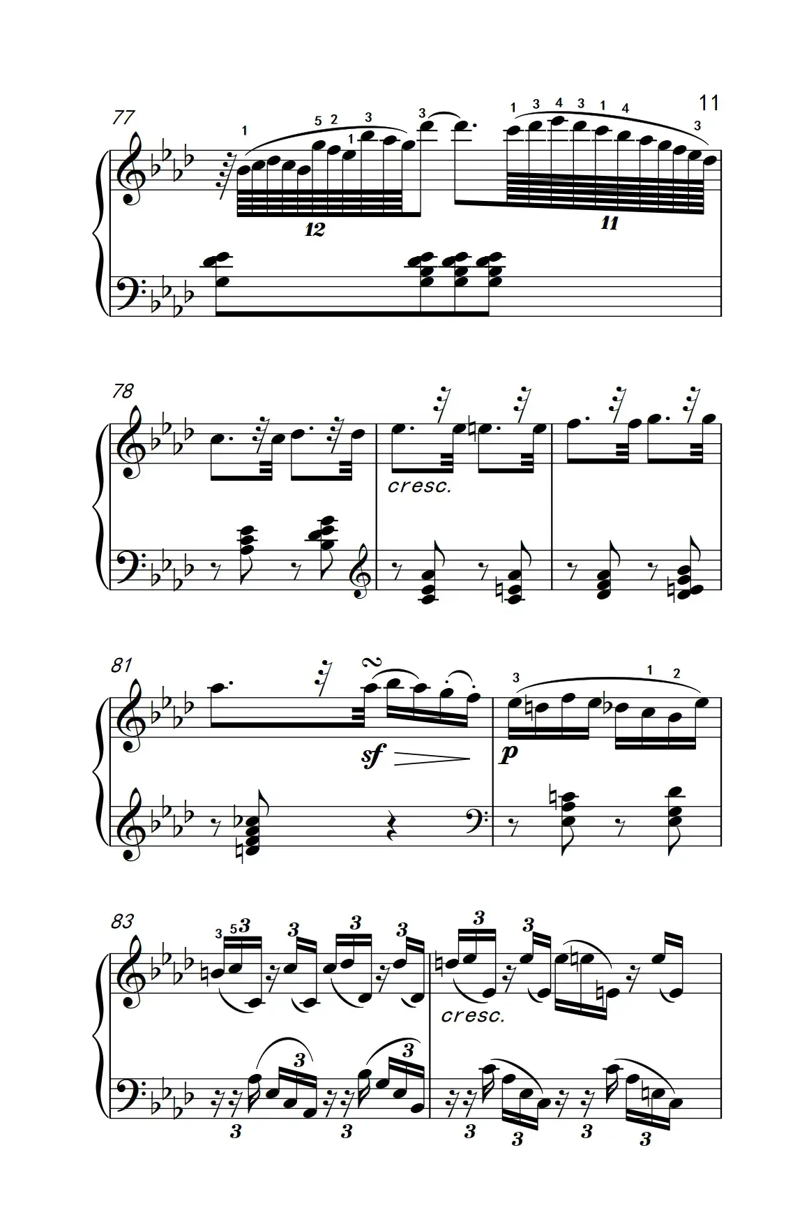 奏鸣曲 Opus 10 Nr.1 第二乐章（贝多芬奏鸣曲集 2）