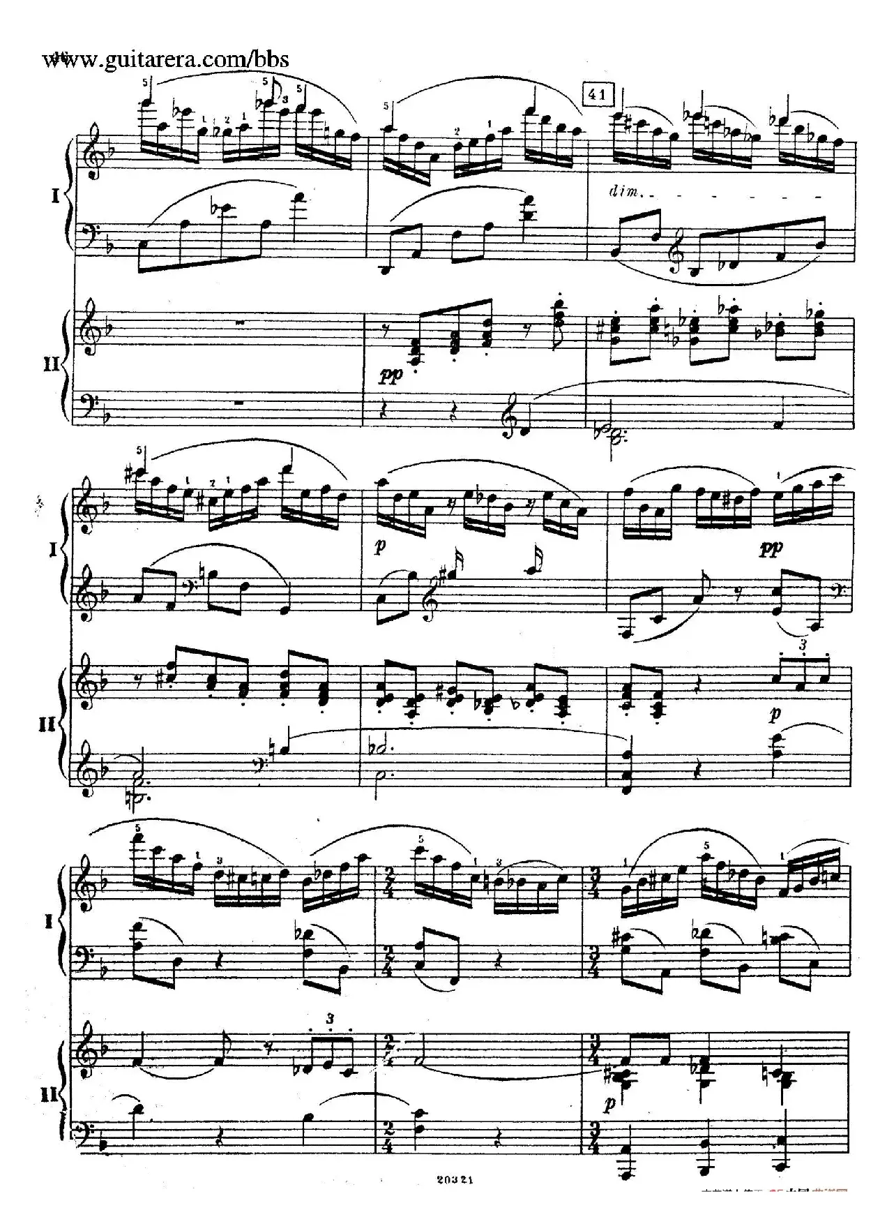 Rhapsody On A Theme Of Paganini Op.43（帕格尼尼主题狂想曲·双钢琴）（P41——60）