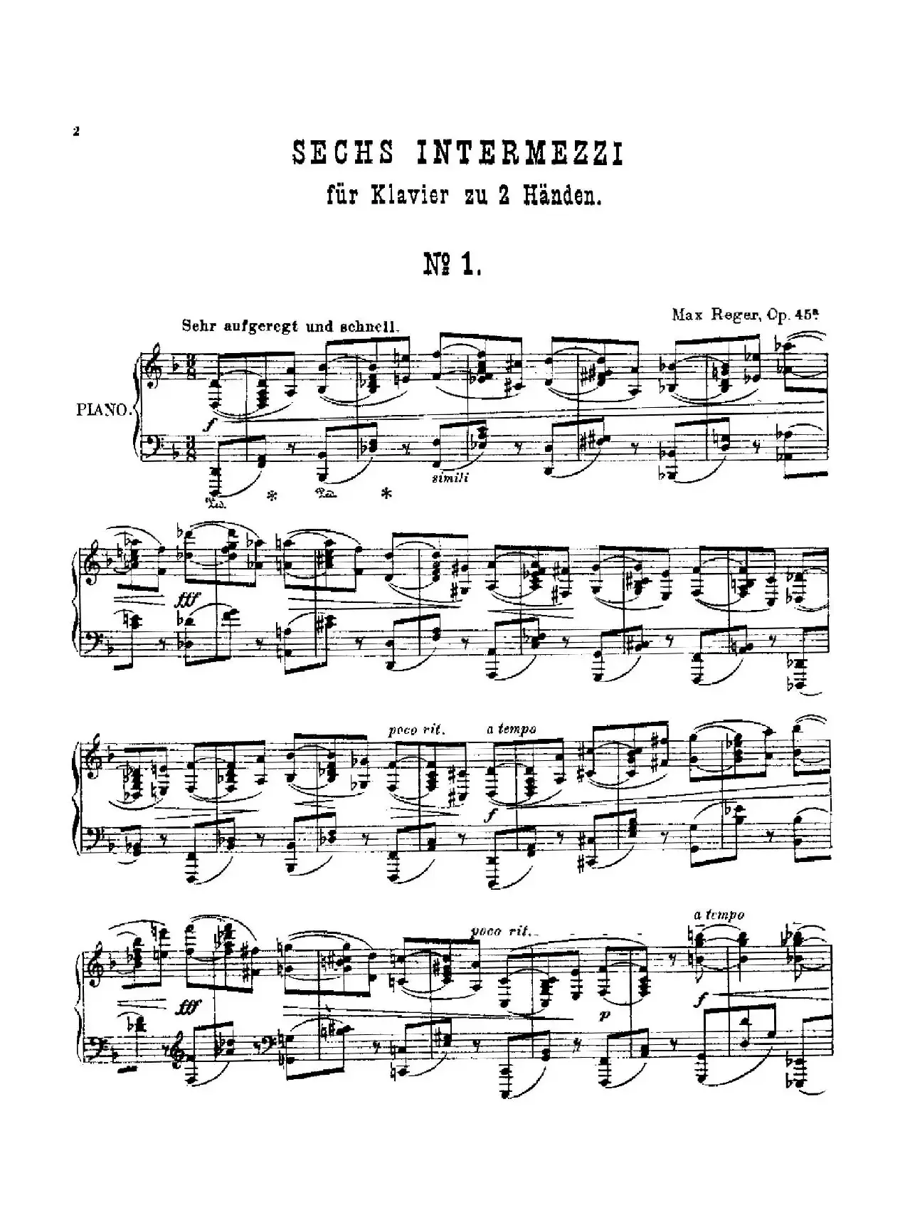 Six Intermezzi Op.45（6首间奏曲·1）