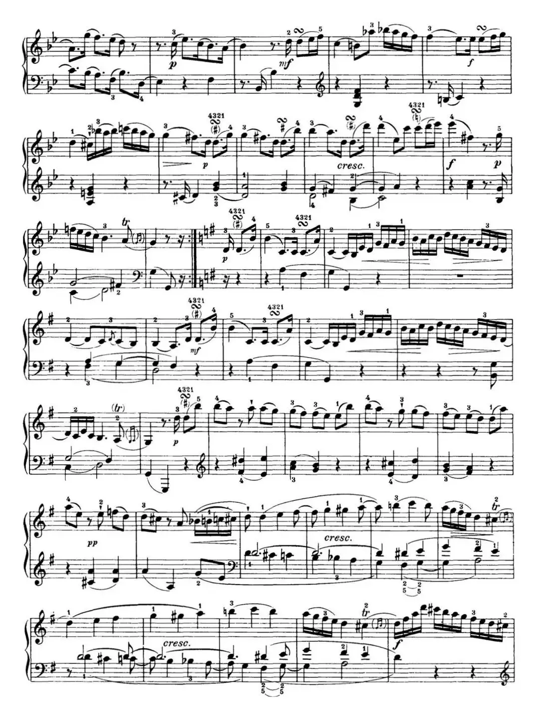 海顿 钢琴奏鸣曲 Hob XVI 44 in G minor