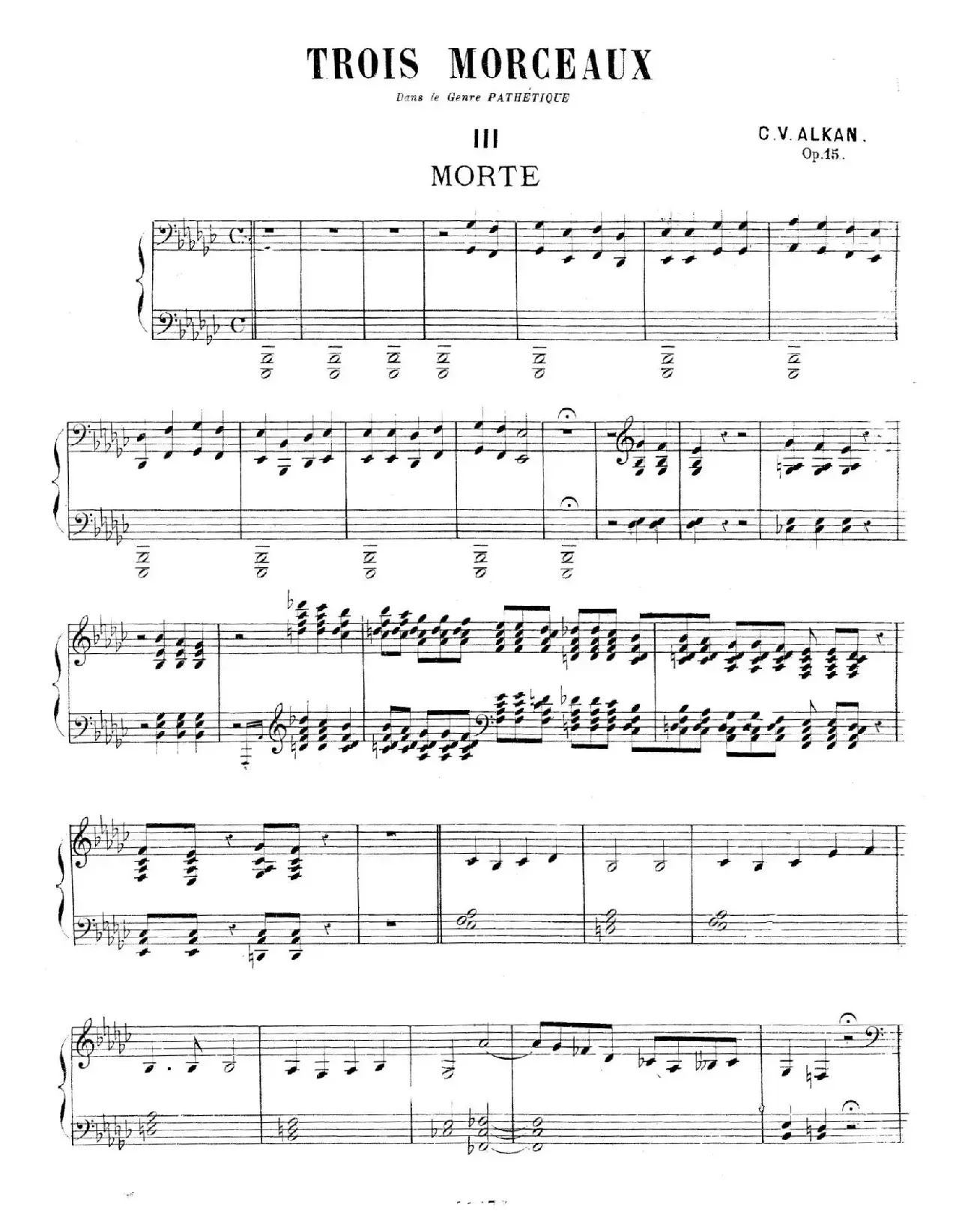 Trois Morceaux Dans Le Genre Pathétique Op.15（3首伤感小品·Ⅲ）