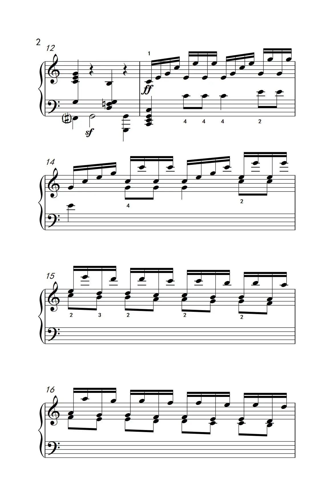 奏鸣曲 Opus 2 Nr.3 第一乐章（贝多芬奏鸣曲集 1）