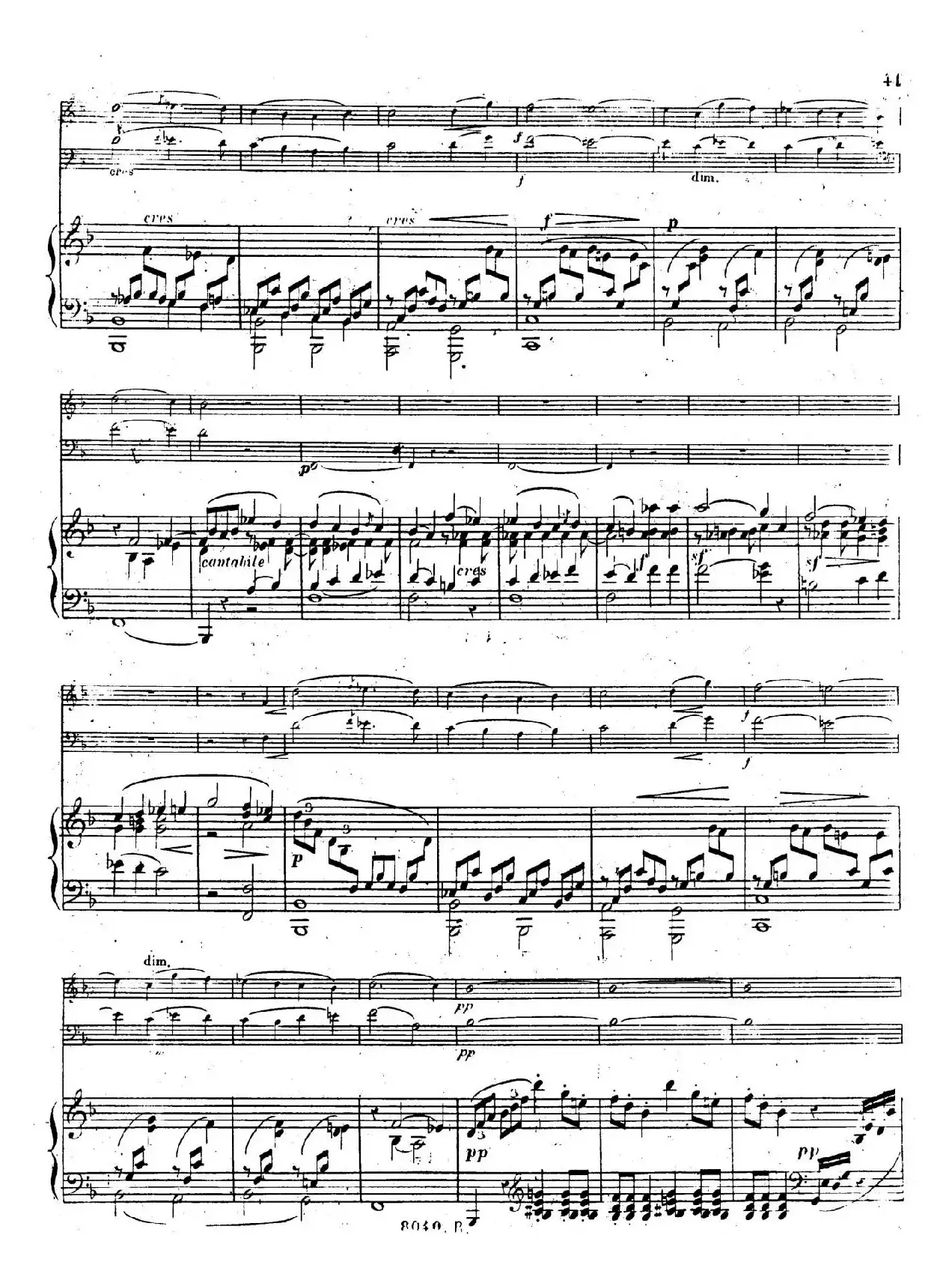 Piano Trio No.1 in d Minor Op.49（d小调第一钢琴三重奏·第四乐章）