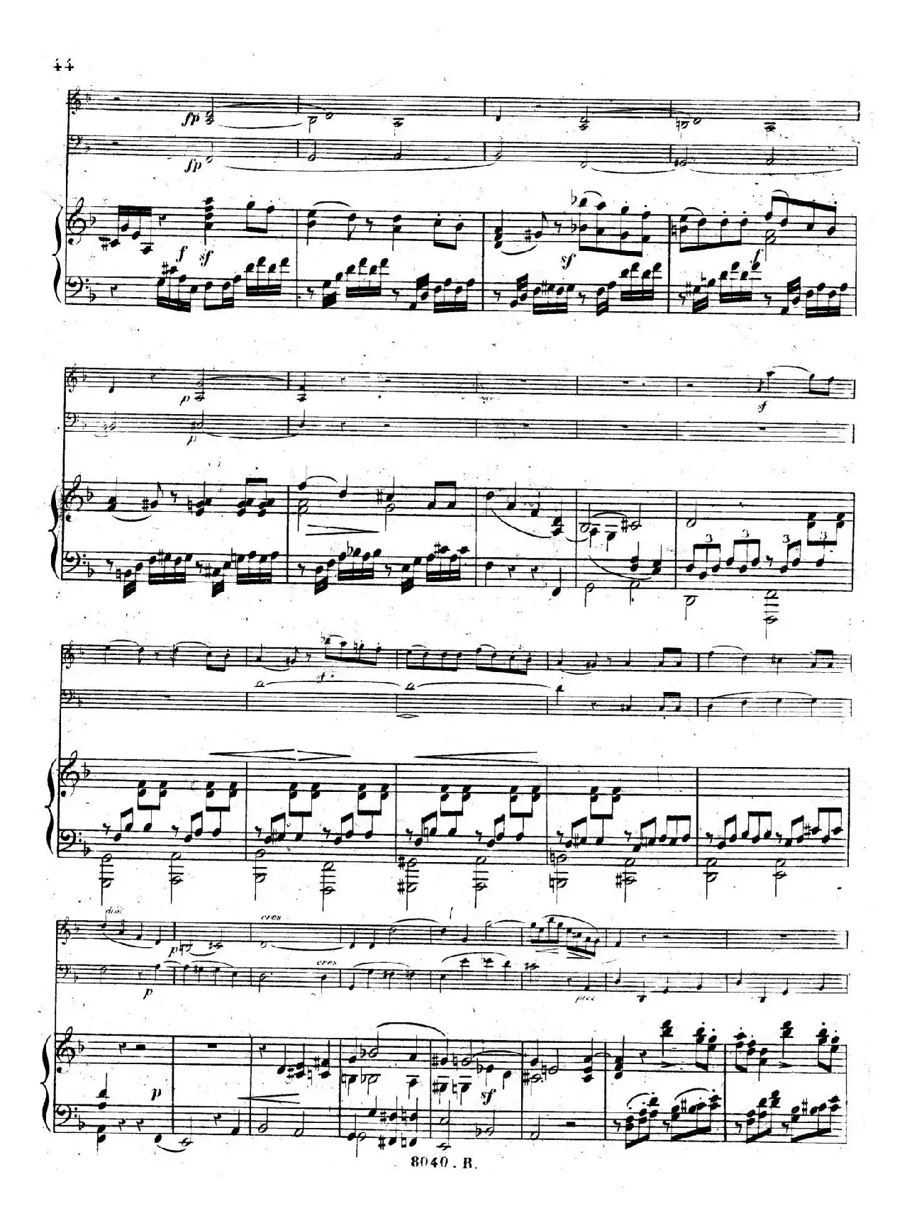 Piano Trio No.1 in d Minor Op.49（d小调第一钢琴三重奏·第四乐章）